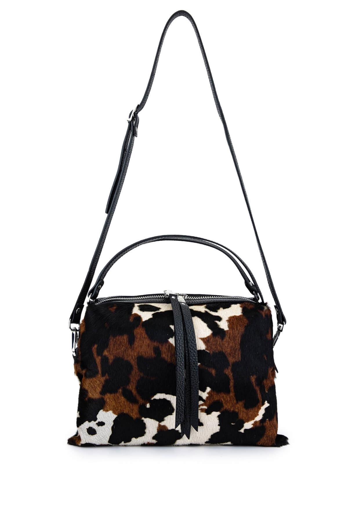 Ripani Kadın Hakiki Deri Siyah Omuz Çanta