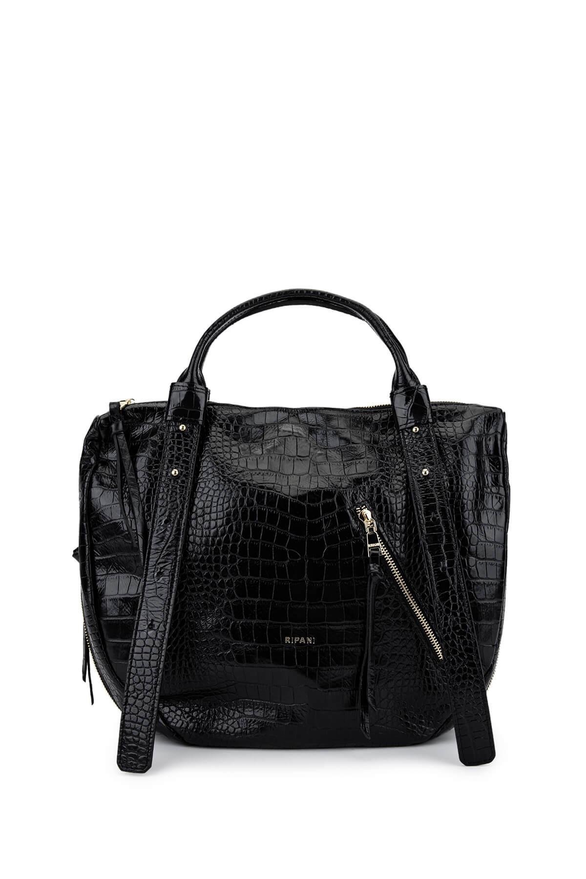 Ripani Kadın Hakiki Deri Siyah Omuz Çanta