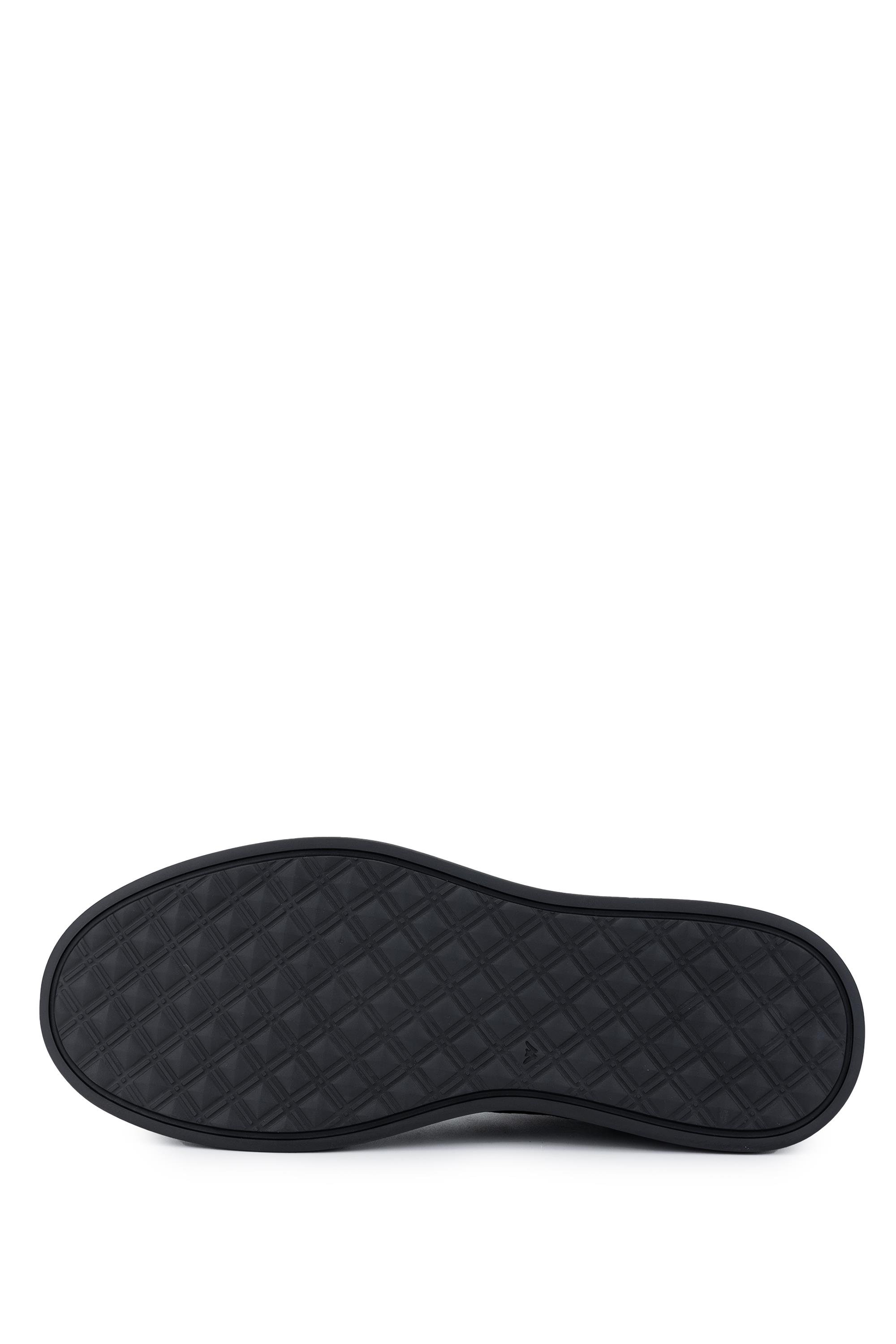 ROSSI Erkek Deri & Tekstil Siyah Casual Ayakkabı