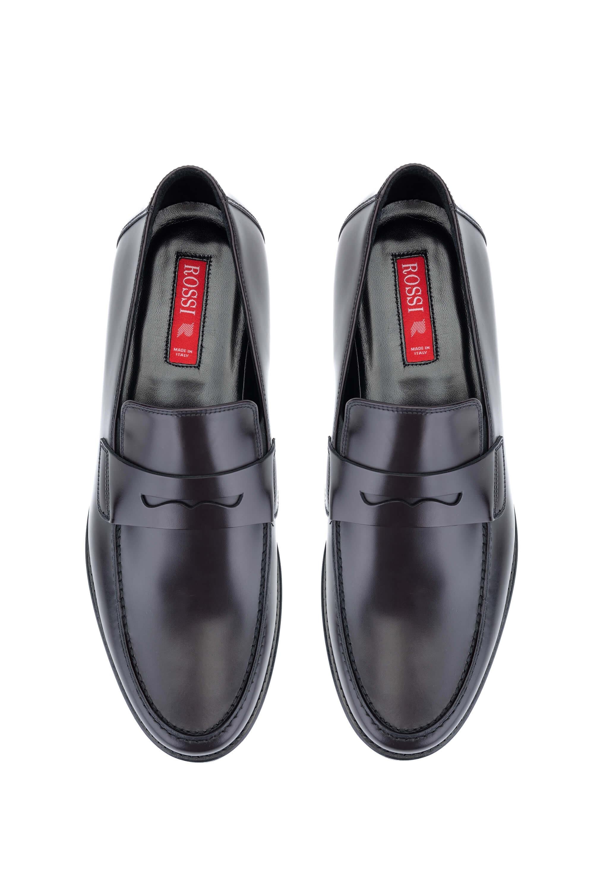 ROSSI Erkek Hakiki Deri Bordo Loafer Ayakkabı