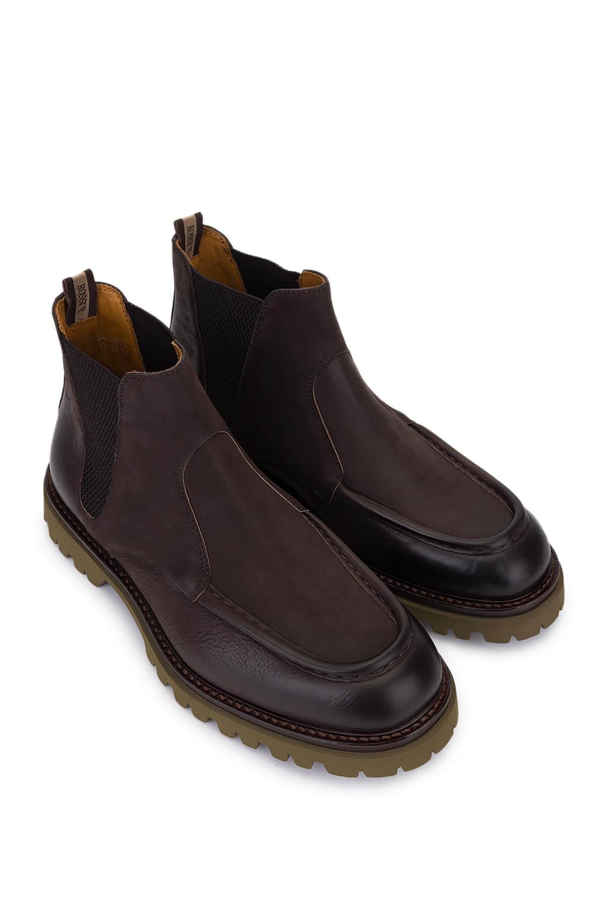 Rossi Erkek Hakiki Deri Kahverengi Casual Bot