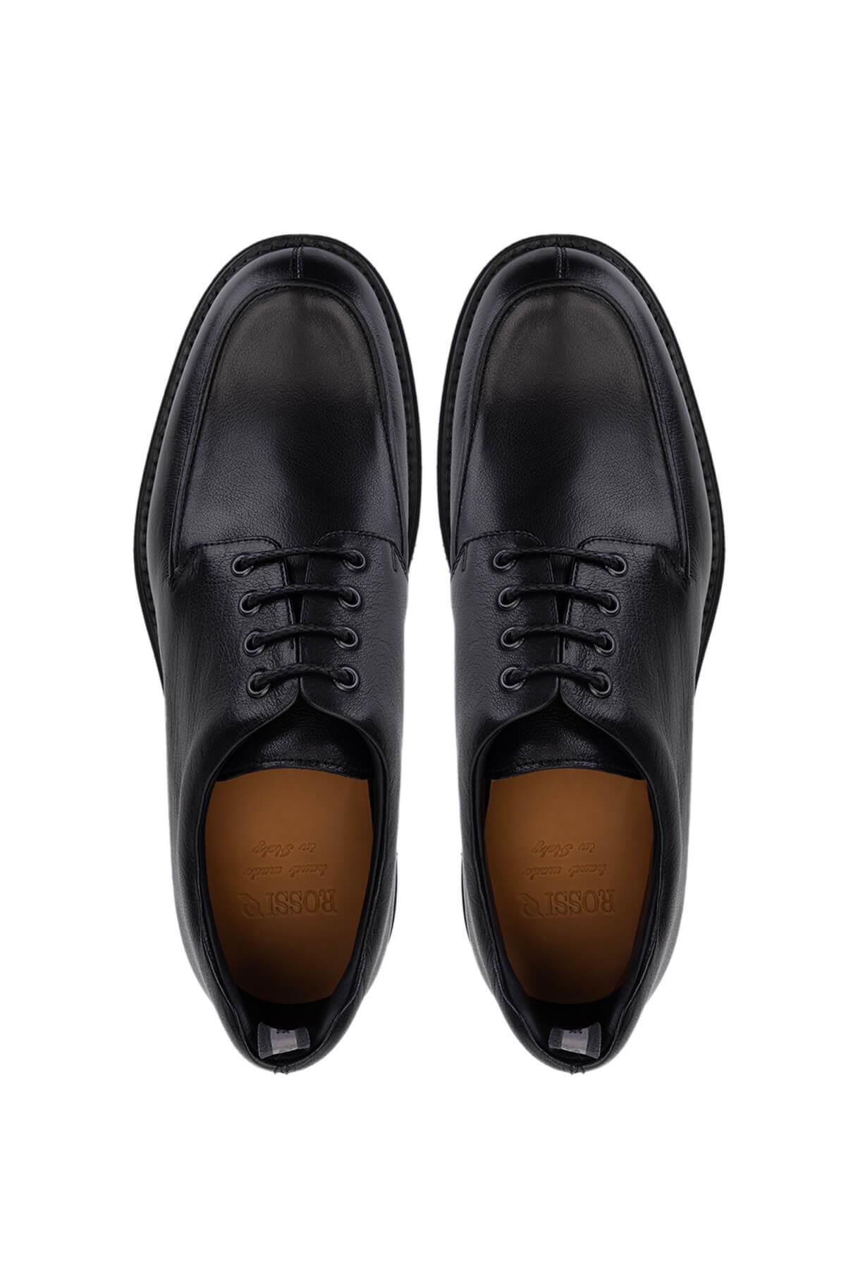 Rossi Erkek Hakiki Deri Siyah Casual Ayakkabı