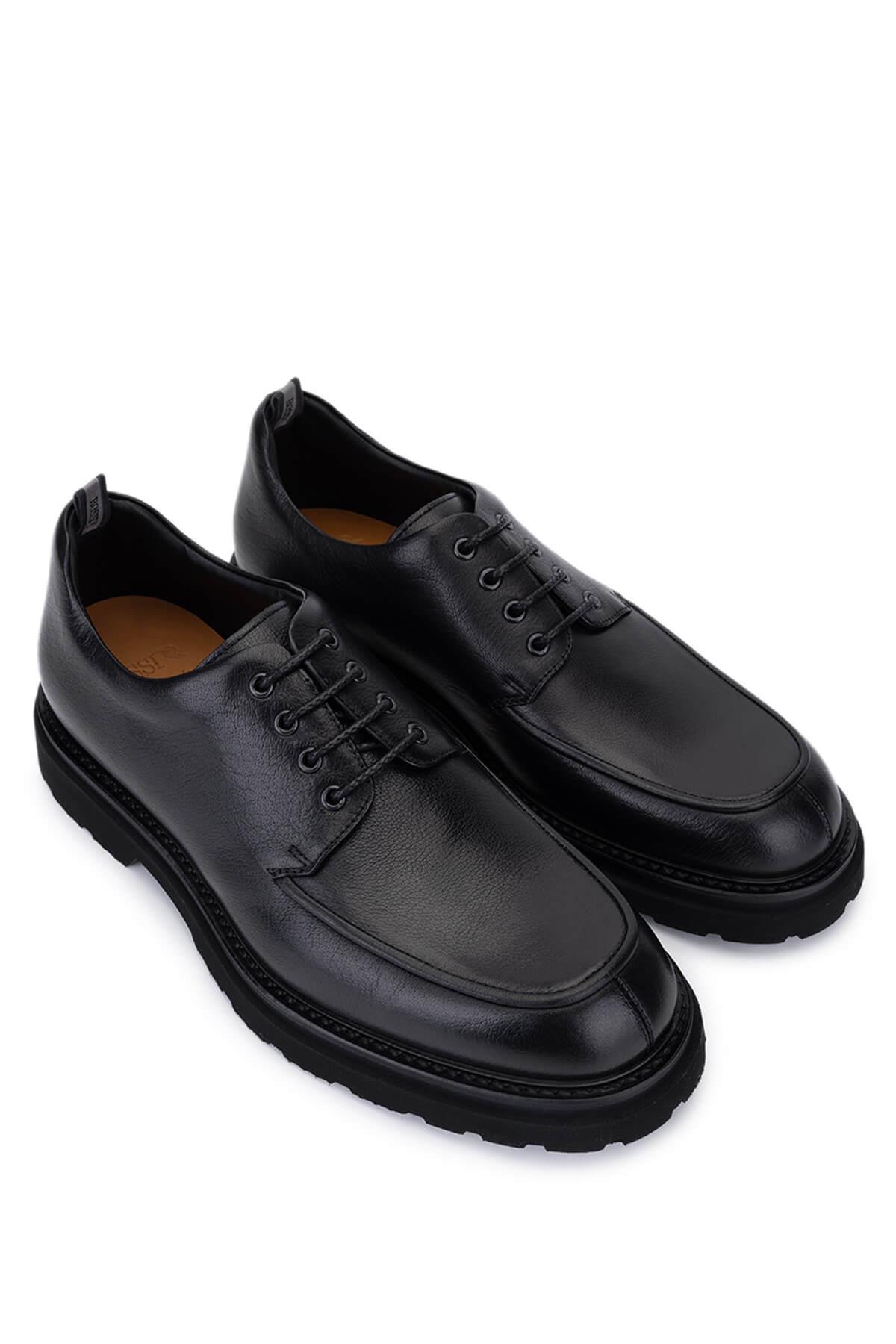Rossi Erkek Hakiki Deri Siyah Casual Ayakkabı