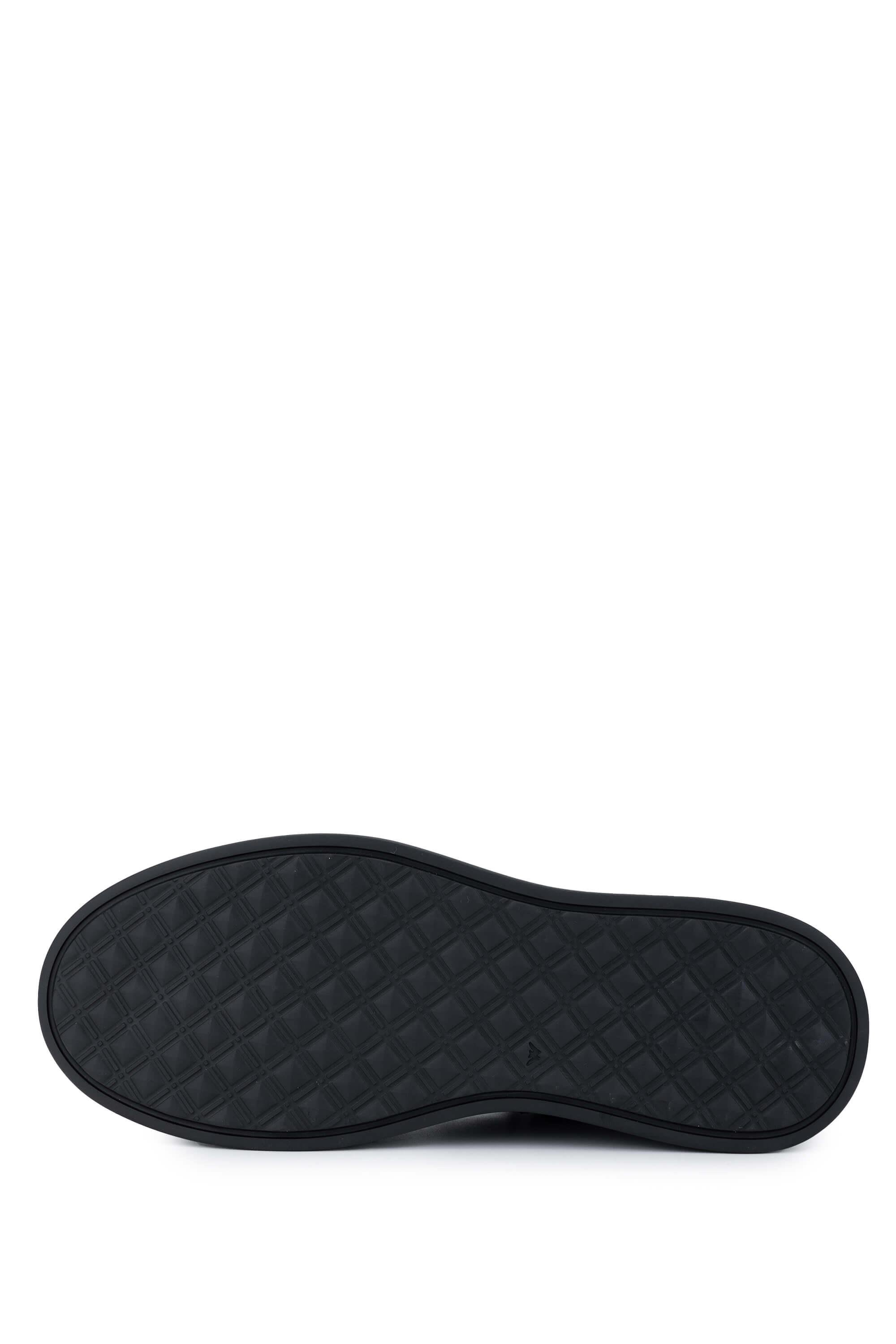 ROSSI Erkek Hakiki Deri Siyah Casual Bot