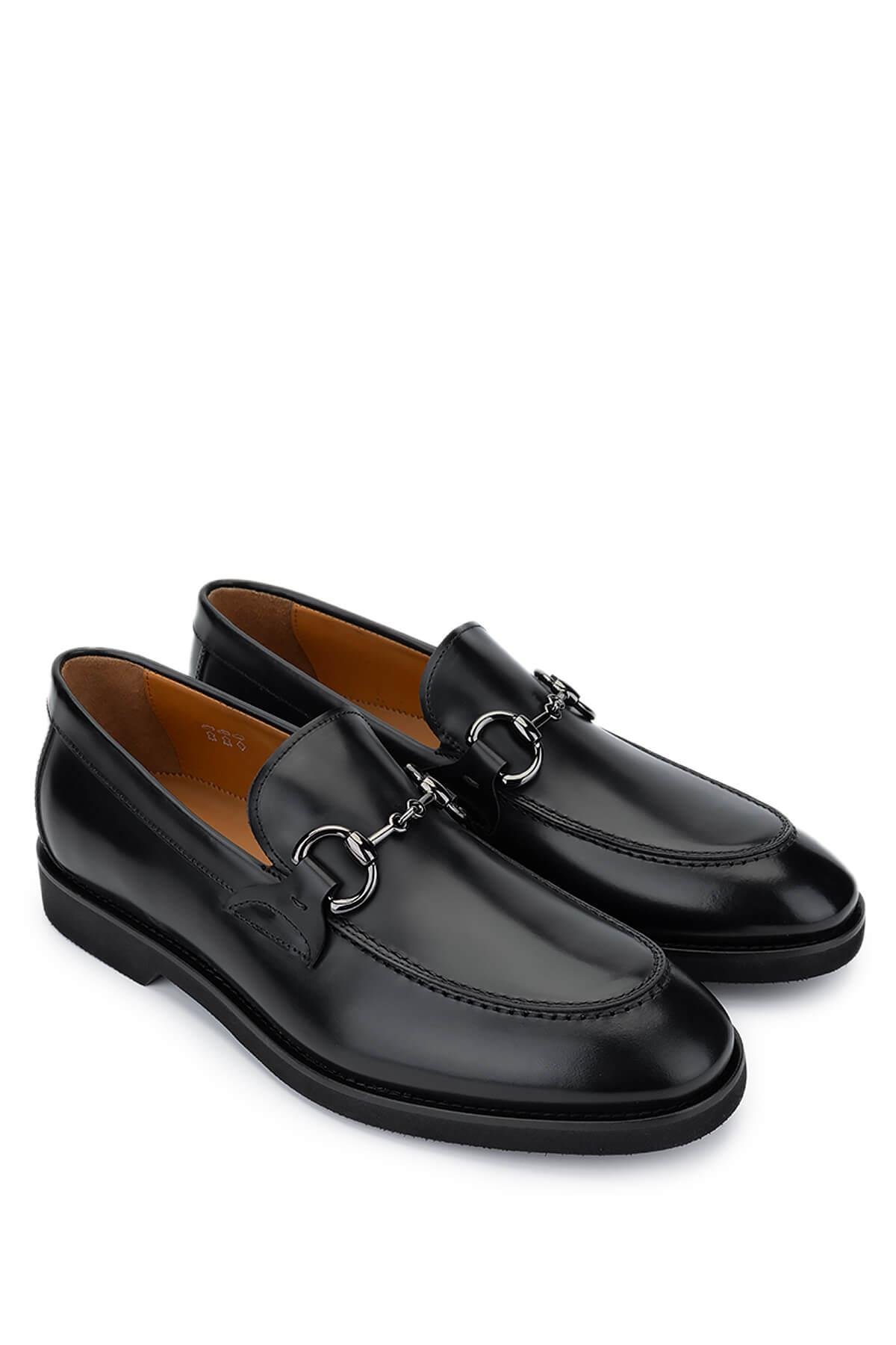 ROSSI Erkek Hakiki Deri Siyah Klasik Ayakkabı