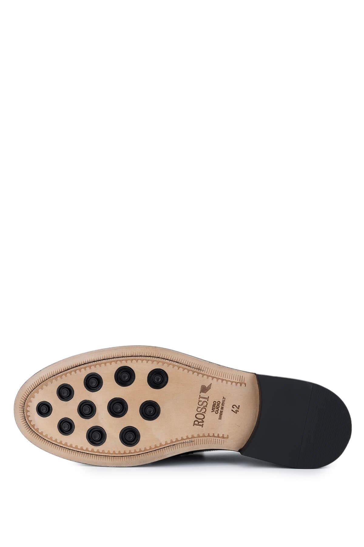 ROSSI Erkek Hakiki Deri Siyah Klasik Ayakkabı