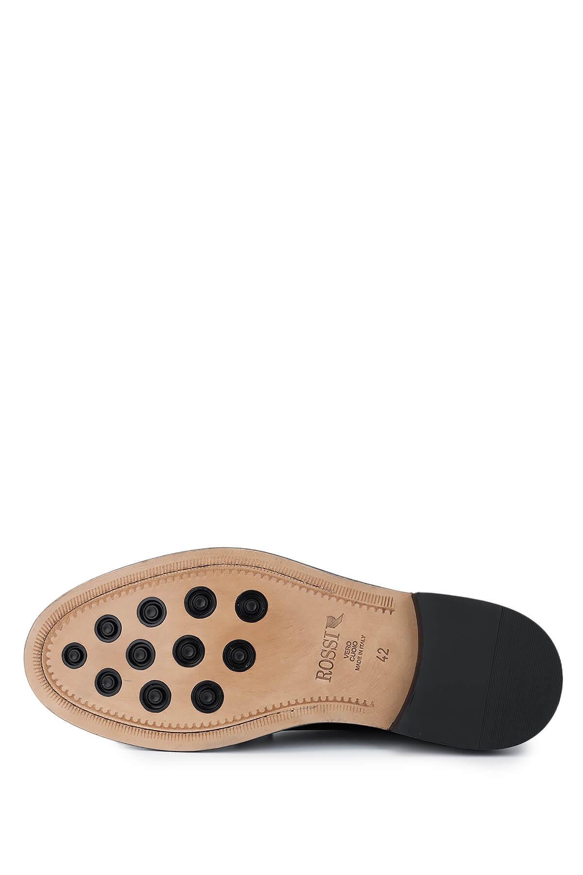 ROSSI Erkek Hakiki Deri Siyah Klasik Ayakkabı