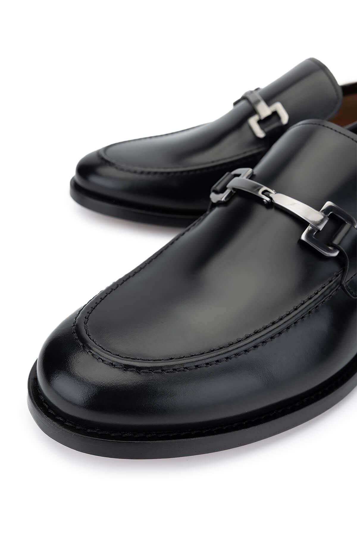 ROSSI Erkek Hakiki Deri Siyah Klasik Ayakkabı