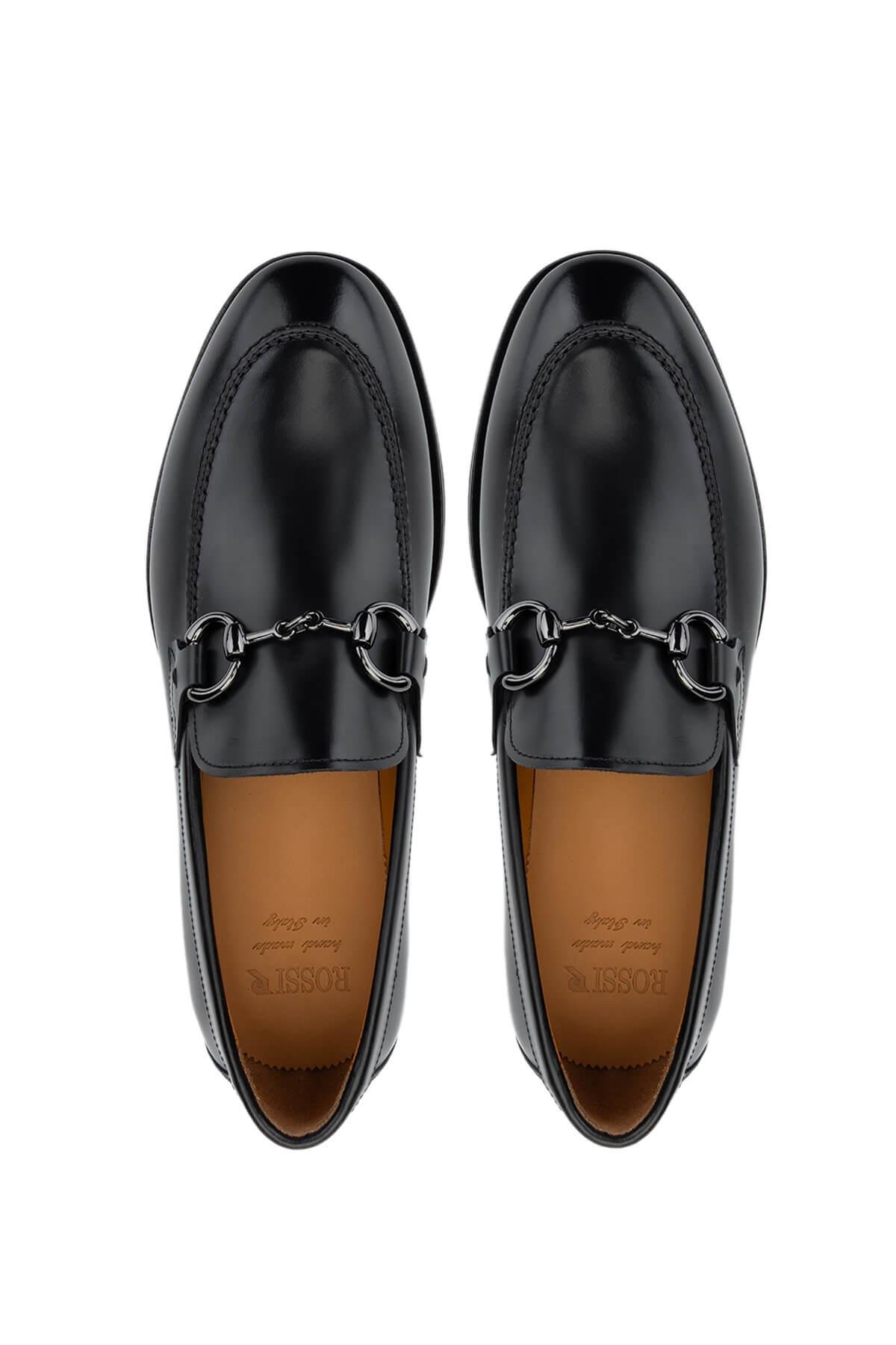 ROSSI Erkek Hakiki Deri Siyah Klasik Ayakkabı