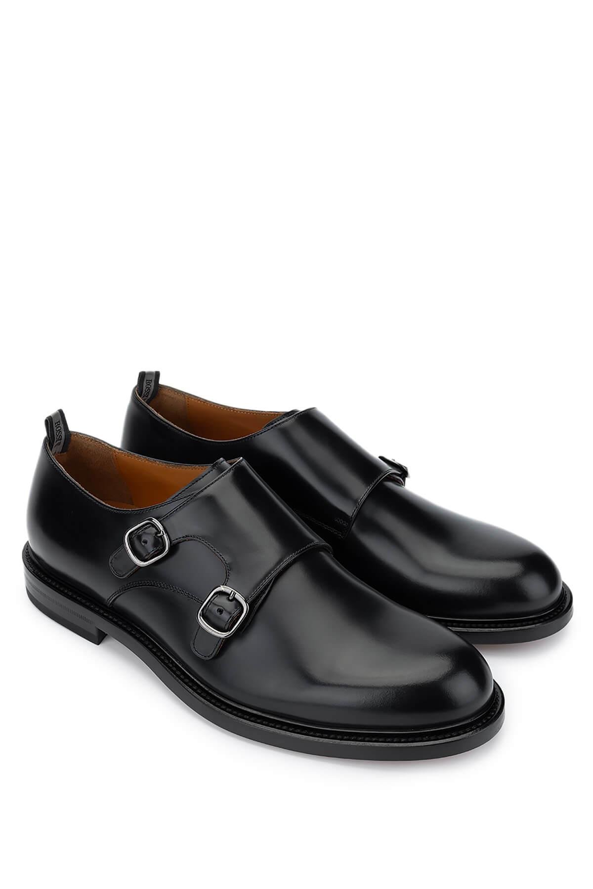ROSSI Erkek Hakiki Deri Siyah Klasik Ayakkabı
