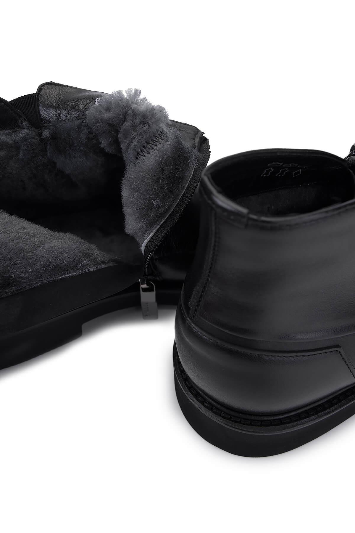 Rossi Erkek Hakiki Deri Siyah Klasik Bot