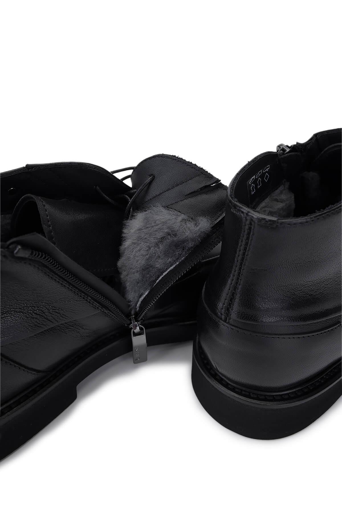 Rossi Erkek Hakiki Deri Siyah Klasik Bot