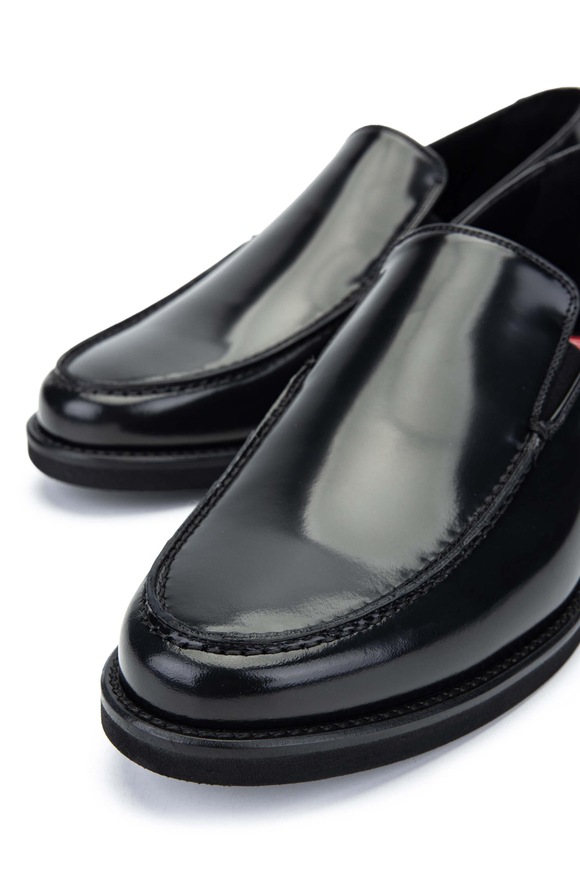 ROSSI Erkek Hakiki Deri Siyah Loafer Ayakkabı