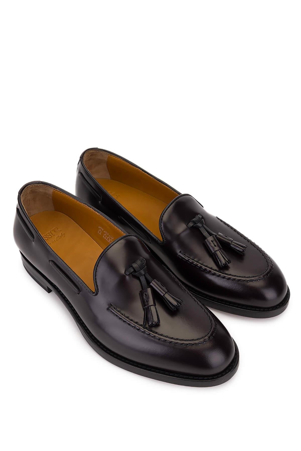 Rossi Kadın Hakiki Deri Bordo Loafer Ayakkabı