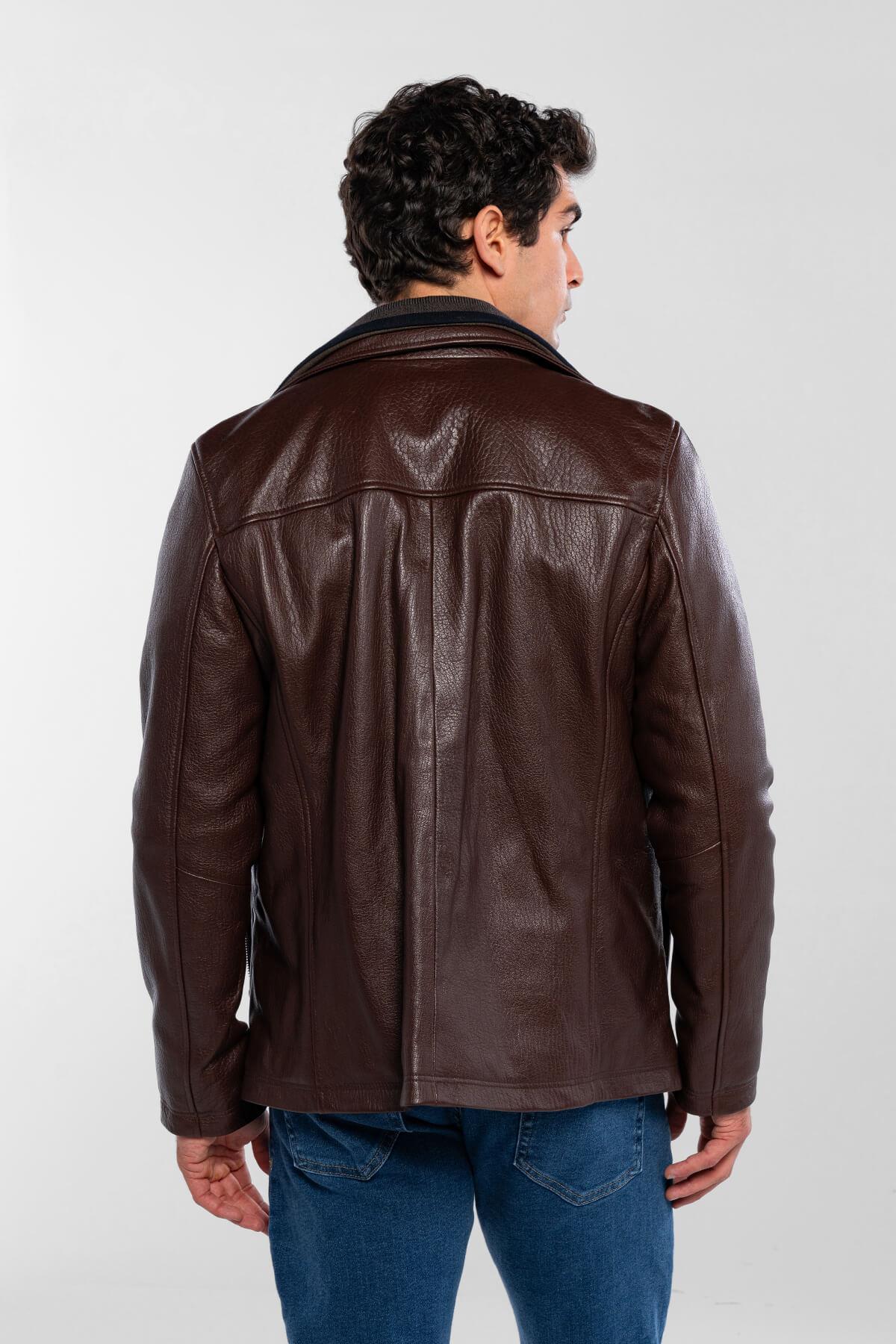 Tamer Tanca Erkek Deri & Tekstil Fındık Deri Mont