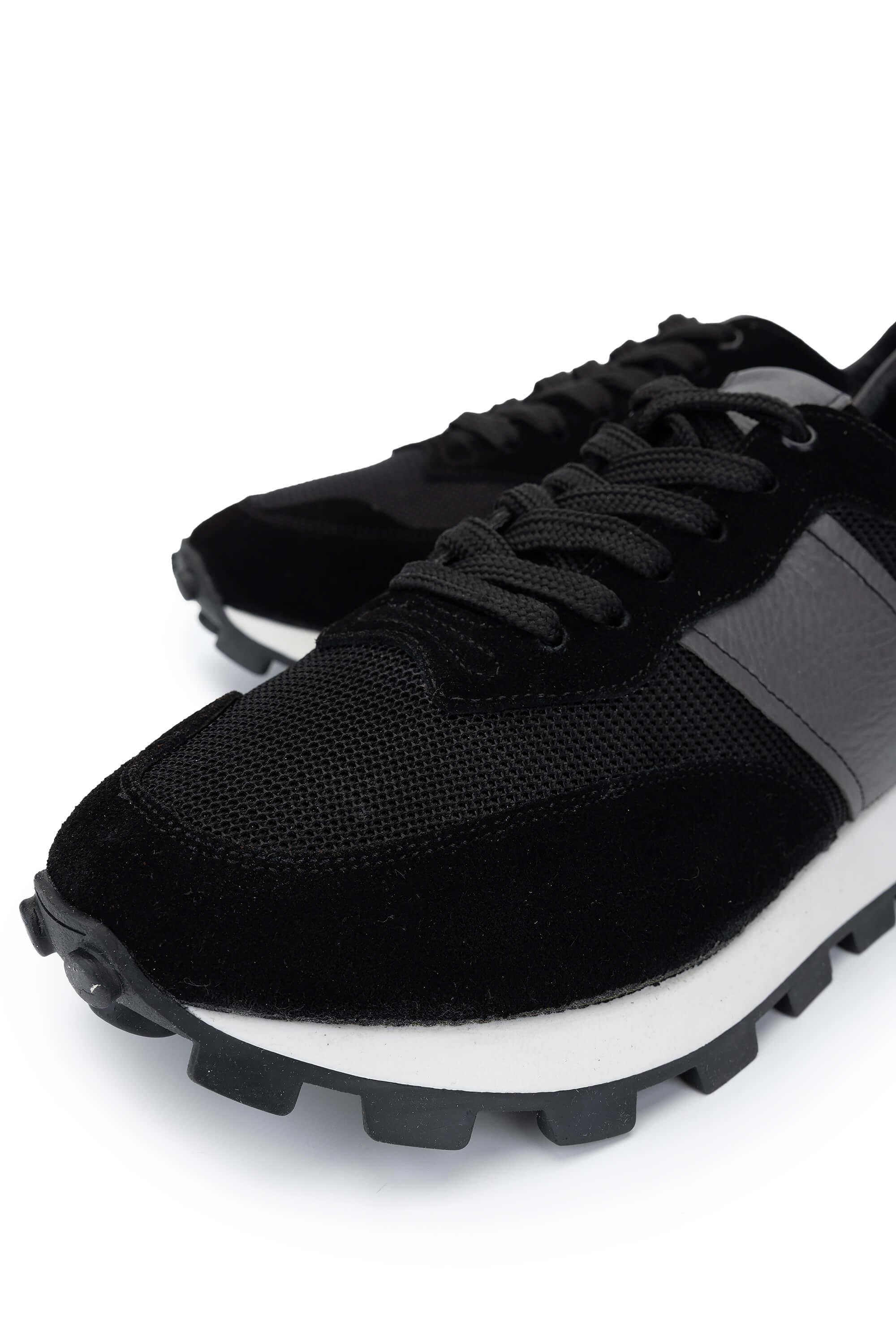 Tamer Tanca Erkek Deri & Tekstil Siyah Sneakers & Spor Ayakkabı