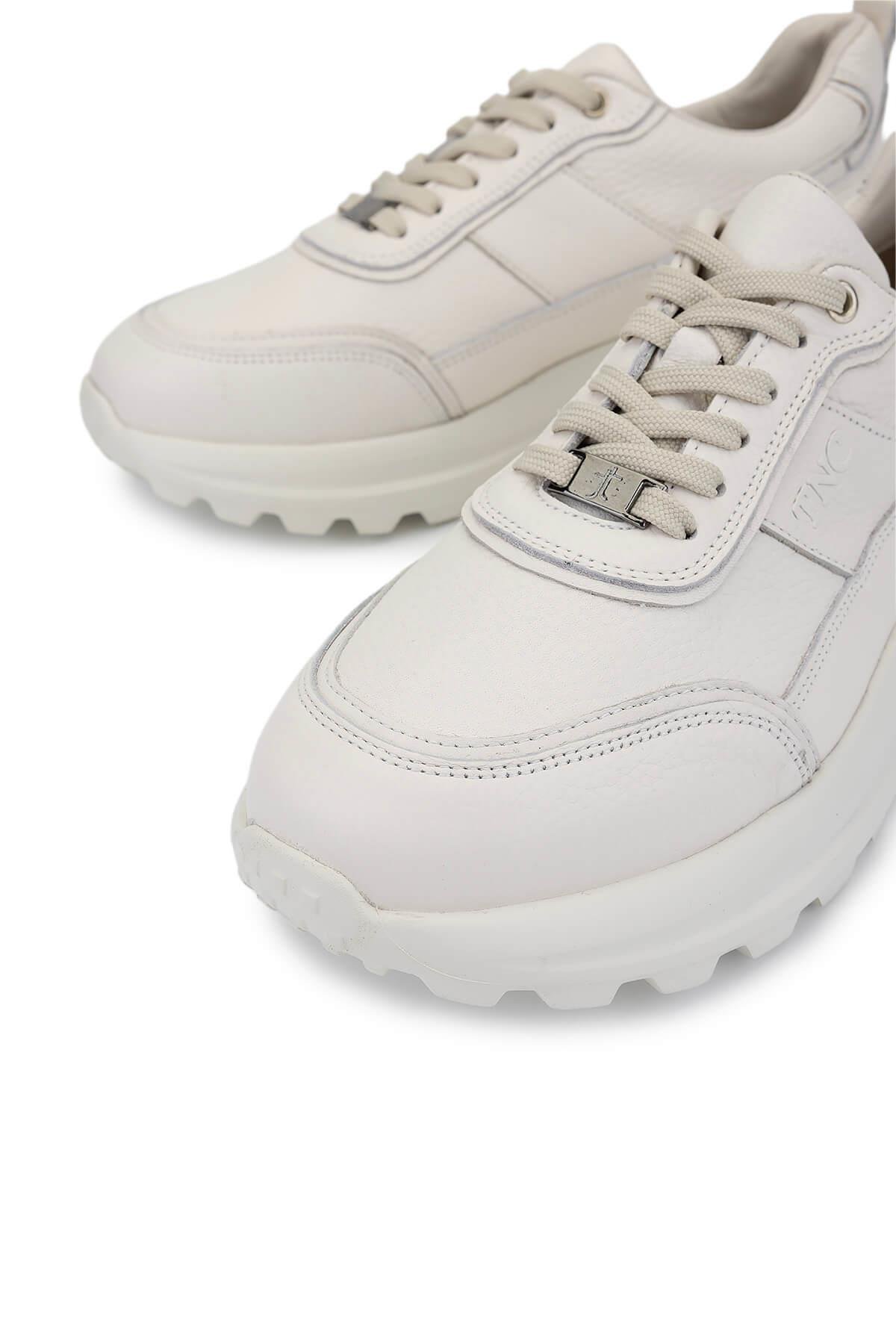 Tamer Tanca Erkek Hakiki Deri Beyaz Sneakers & Spor Ayakkabı