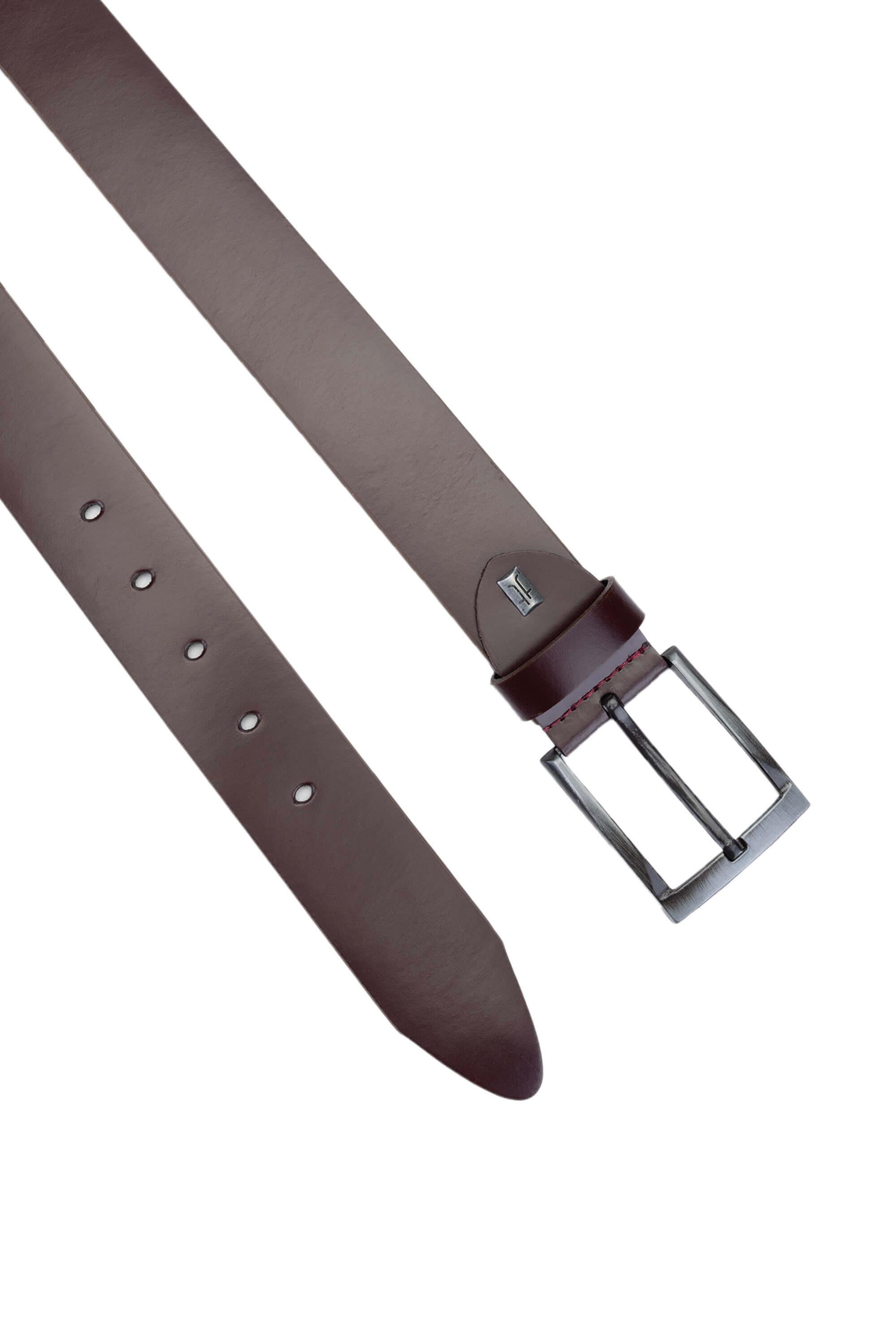 Tamer Tanca Erkek Hakiki Deri Bordo Kemer