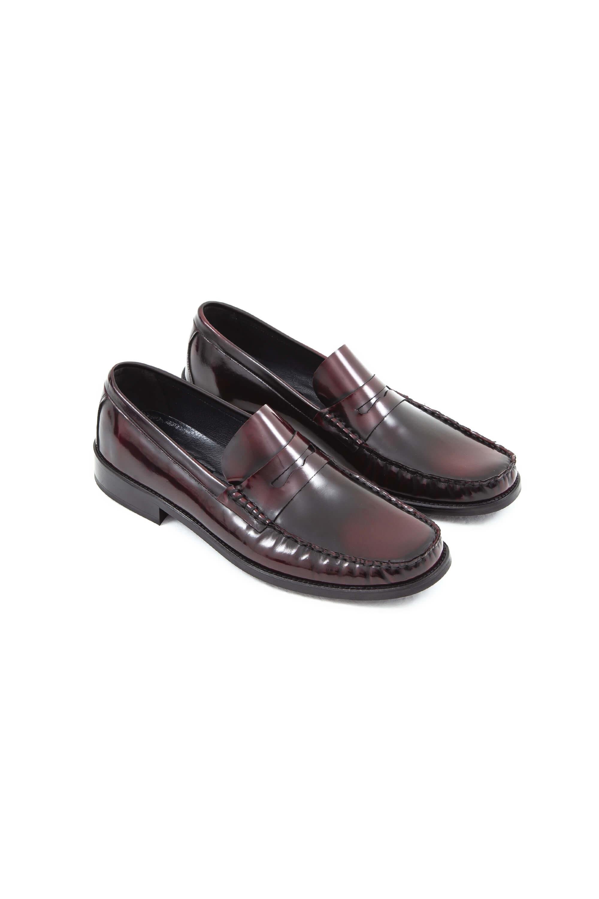 Tamer Tanca Erkek Hakiki Deri Bordo Makosen Ayakkabı