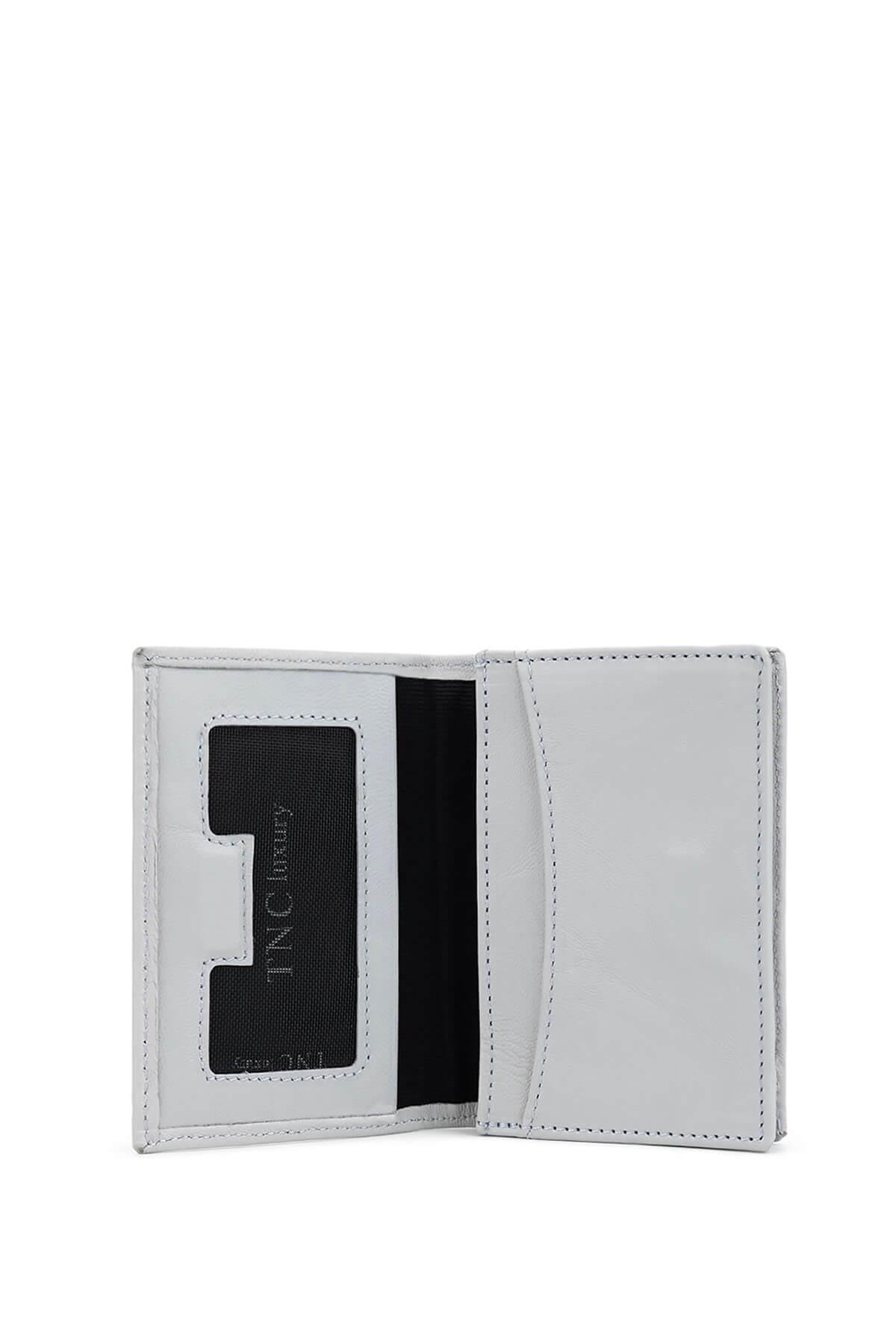 Tamer Tanca Erkek Hakiki Deri Gri Kartlık