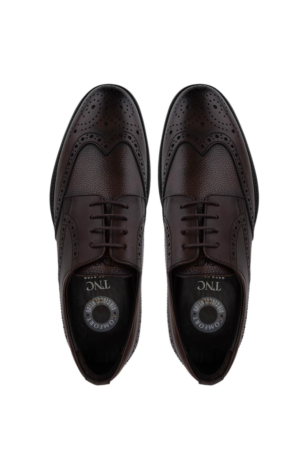 Tamer Tanca Erkek Hakiki Deri Kahverengi Klasik Ayakkabı