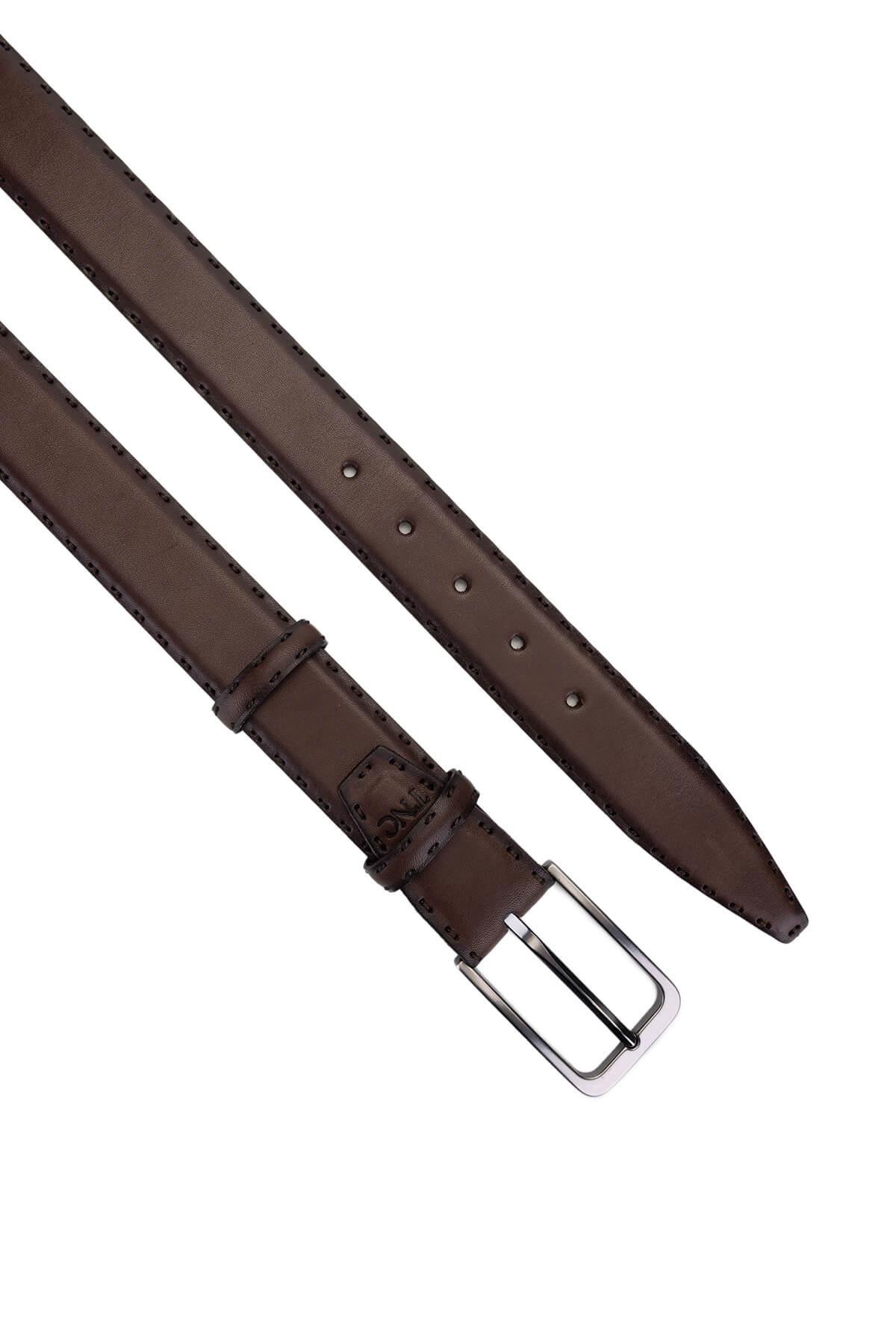 Tamer Tanca Erkek Hakiki Deri Kahverengi Kemer