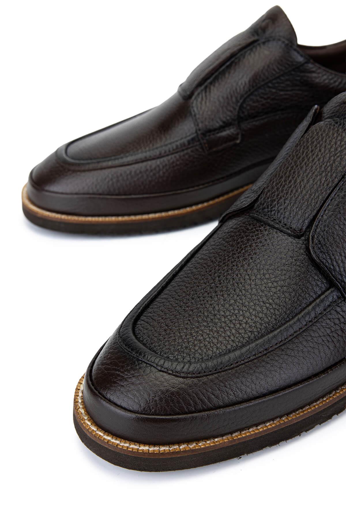 Tamer Tanca Erkek Hakiki Deri Kahverengi Casual Ayakkabı