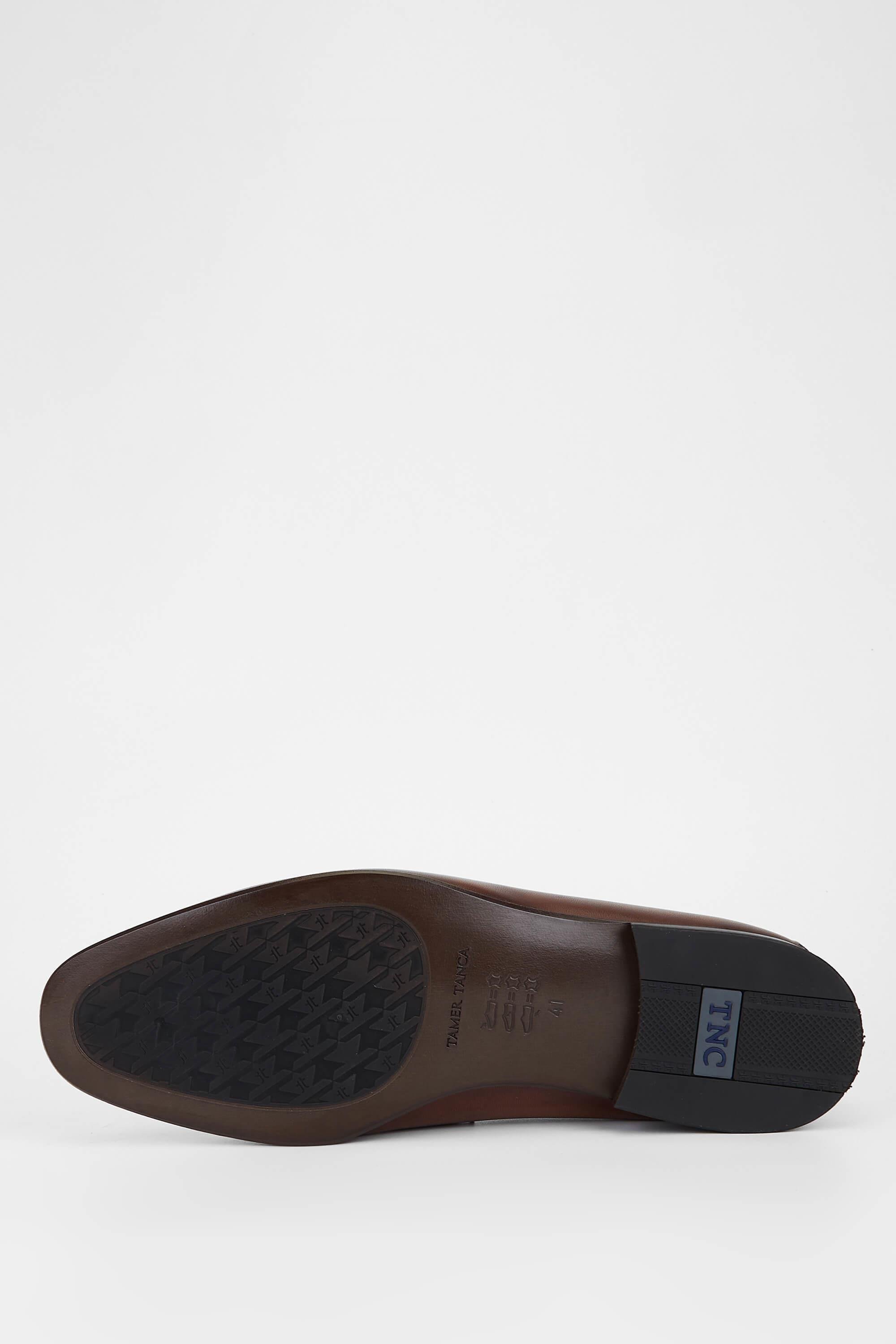 Tamer Tanca Erkek Hakiki Deri Kahverengi Loafer Ayakkabı