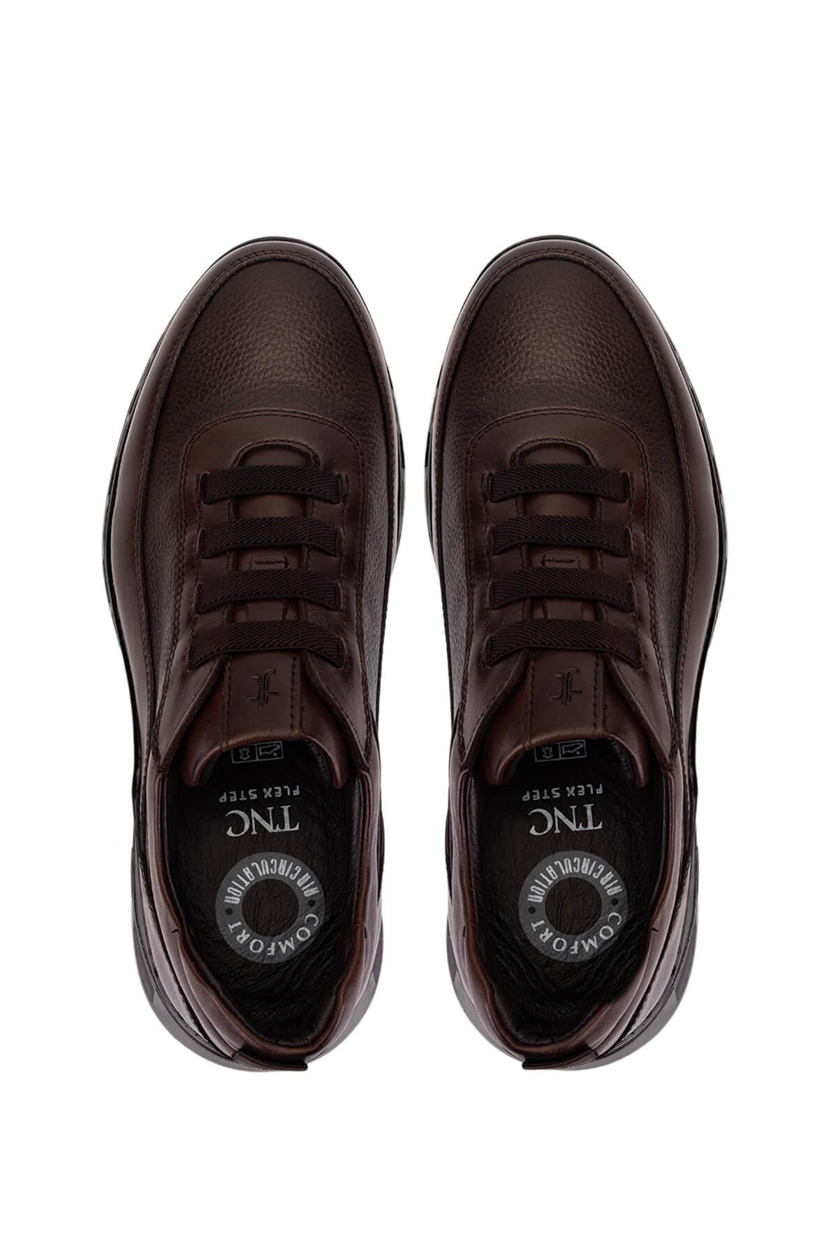 Tamer Tanca Erkek Hakiki Deri  Kahverengi Sneakers & Spor Ayakkabı