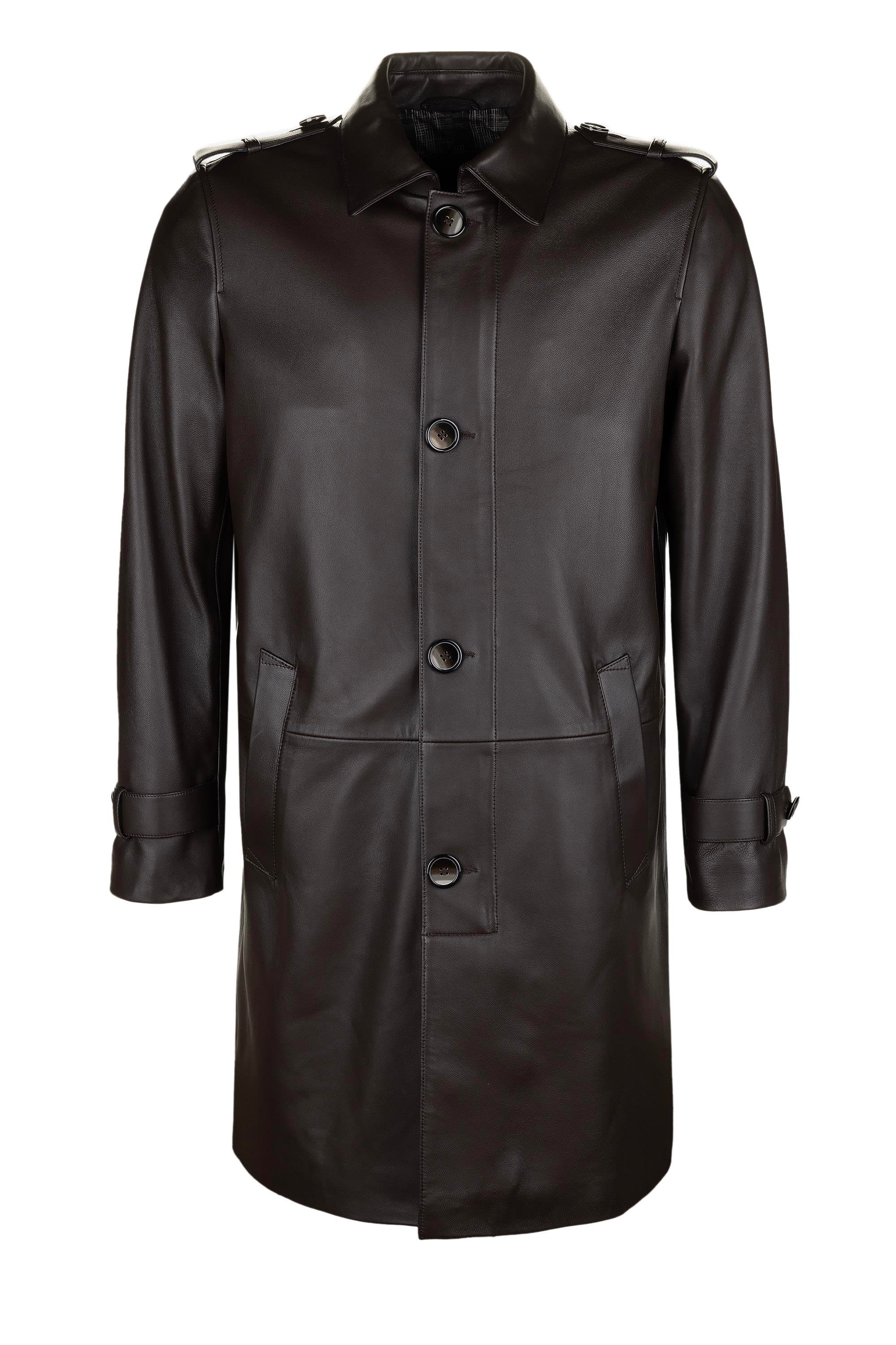 Tamer Tanca Erkek Hakiki Deri Kahverengi Deri Mont