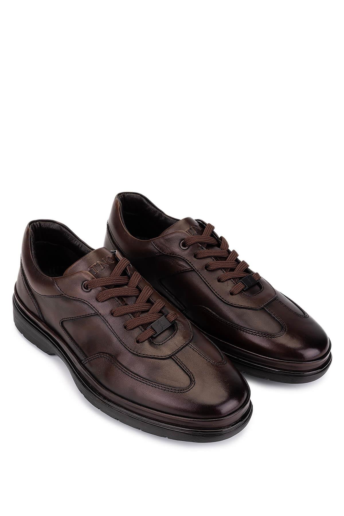 Tamer Tanca Erkek Hakiki Deri Kahverengi Casual Ayakkabı