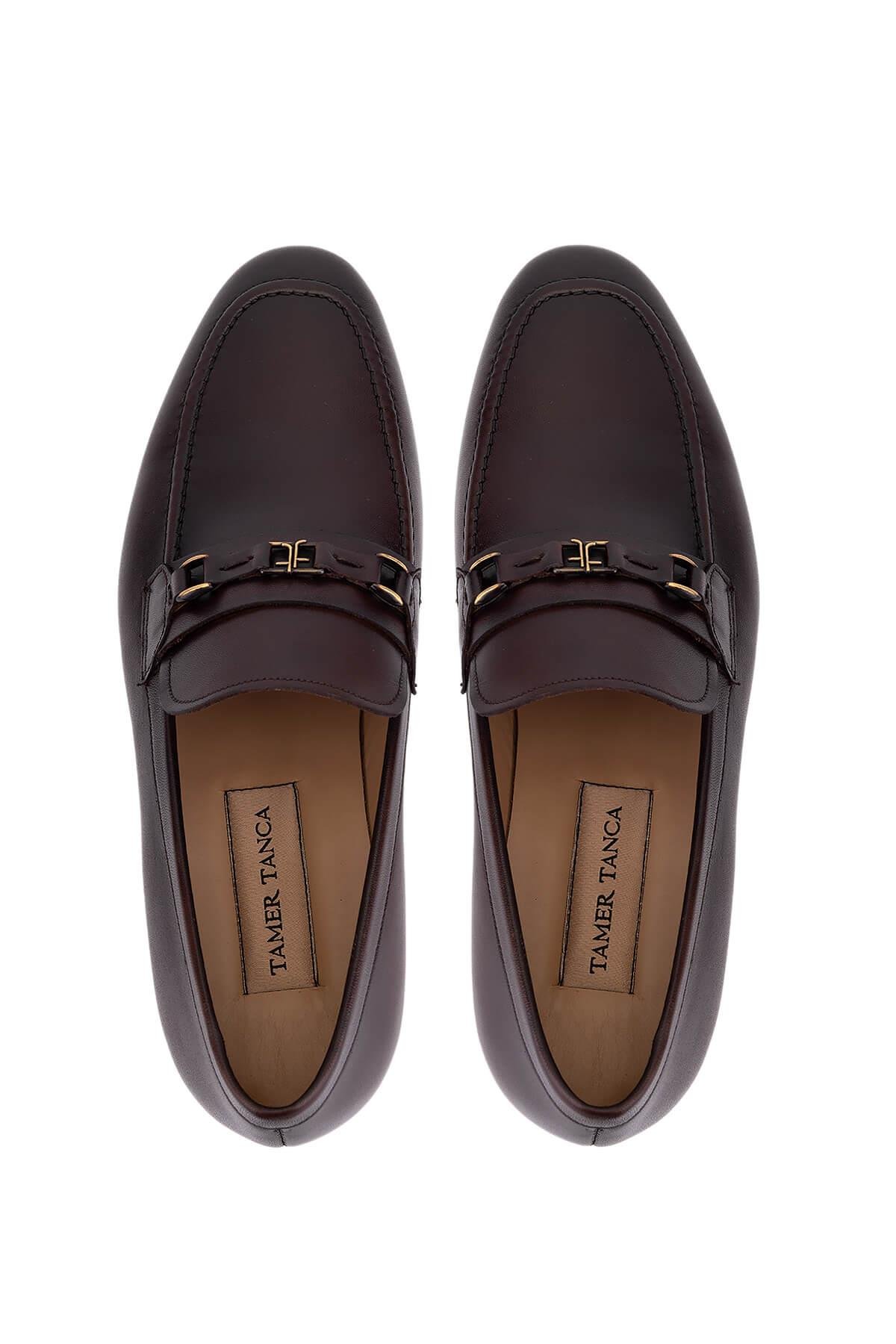 Tamer Tanca Erkek Hakiki Deri Kahverengi Klasik Ayakkabı