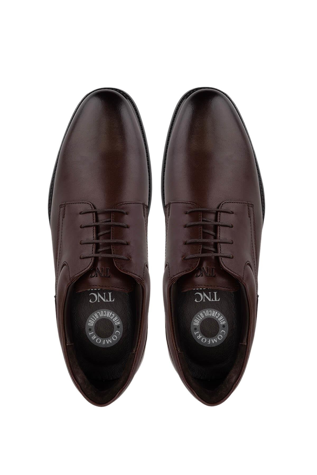 Tamer Tanca Erkek Hakiki Deri Kahverengi Klasik Ayakkabı