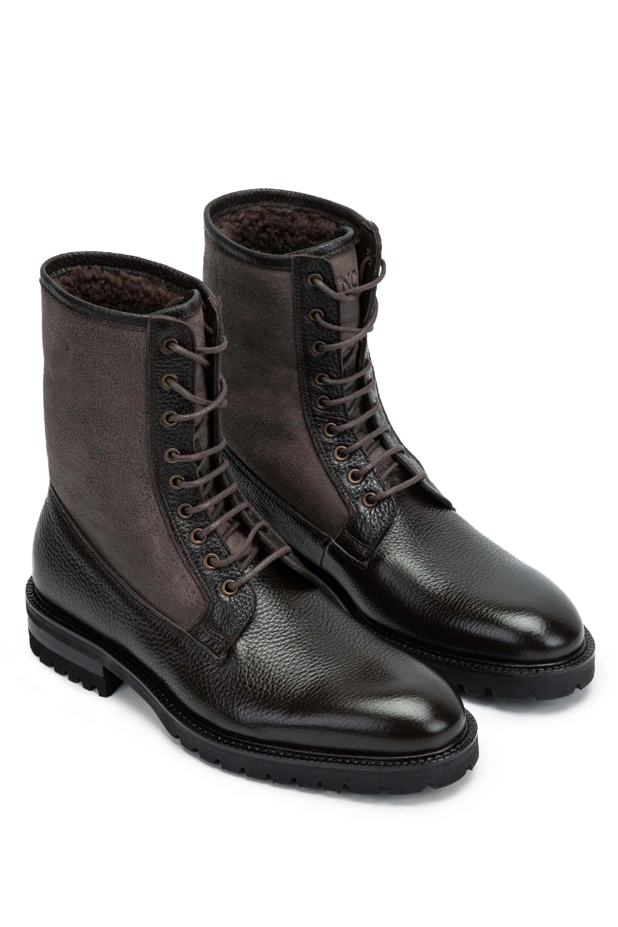 Tamer Tanca Erkek Hakiki Deri Kahverengi POSTAL Bot