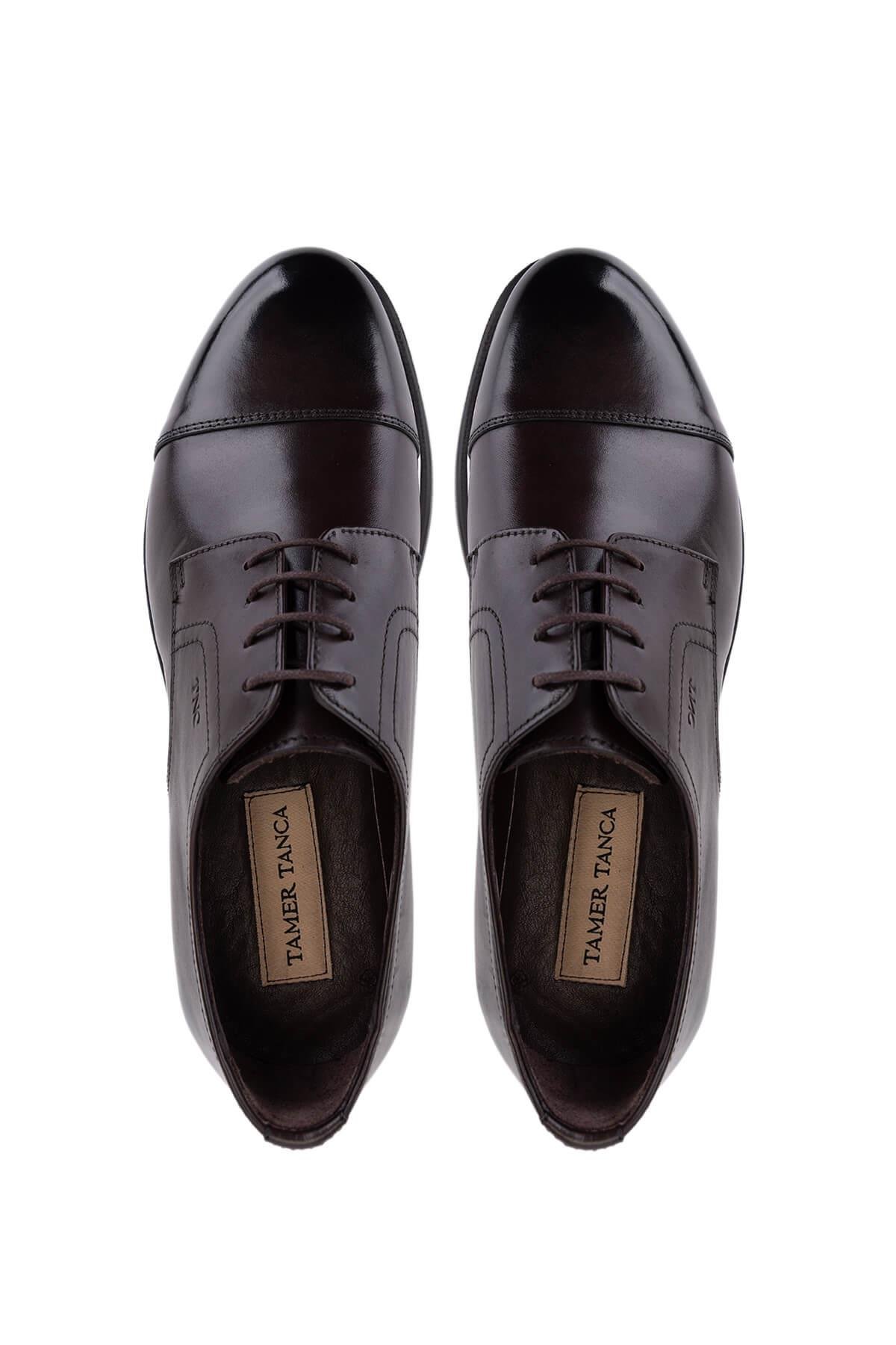 Tamer Tanca Erkek Hakiki Deri Kahverengi Klasik Ayakkabı