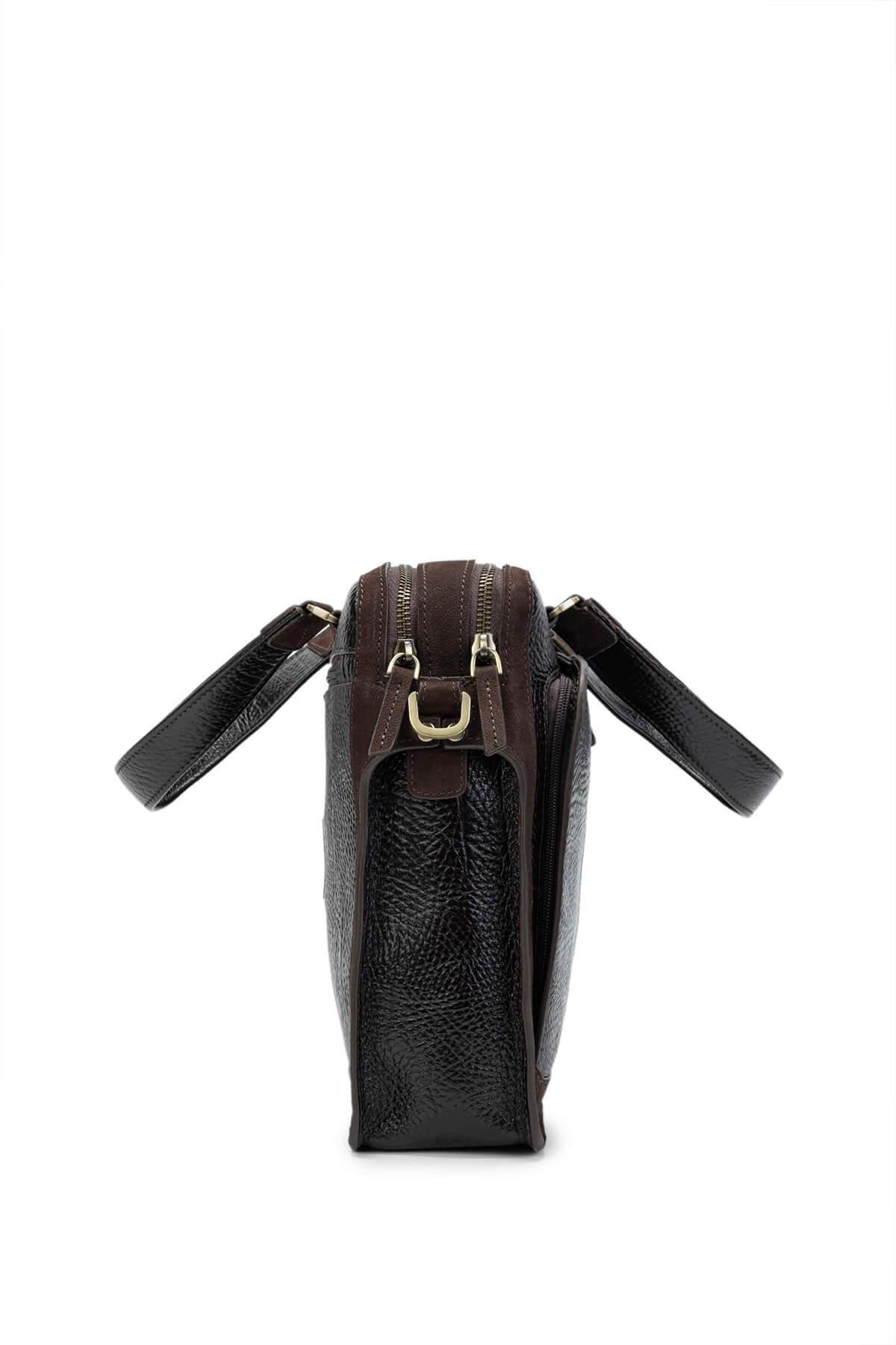 Tamer Tanca Erkek Hakiki Deri Kahverengi Evrak Çantası