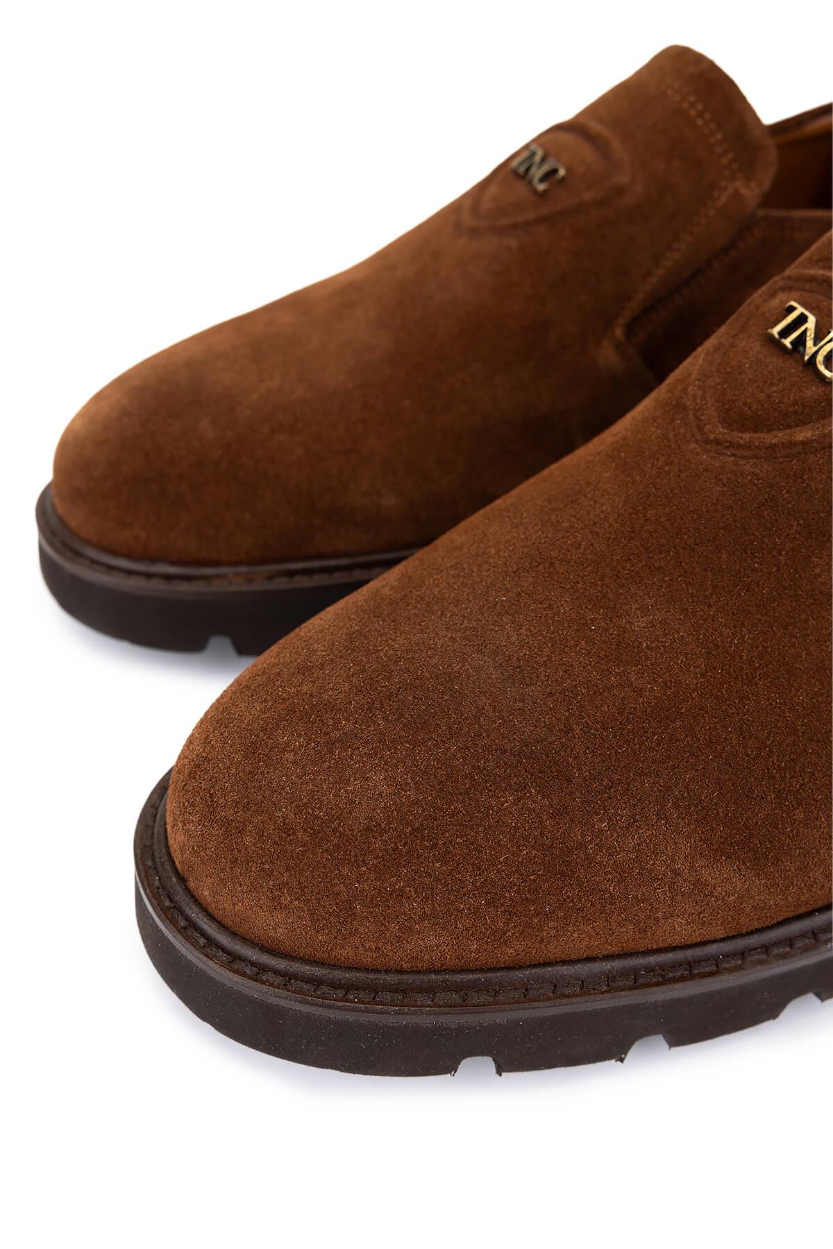 Tamer Tanca Erkek Hakiki Deri Kahverengi Süet Casual Ayakkabı