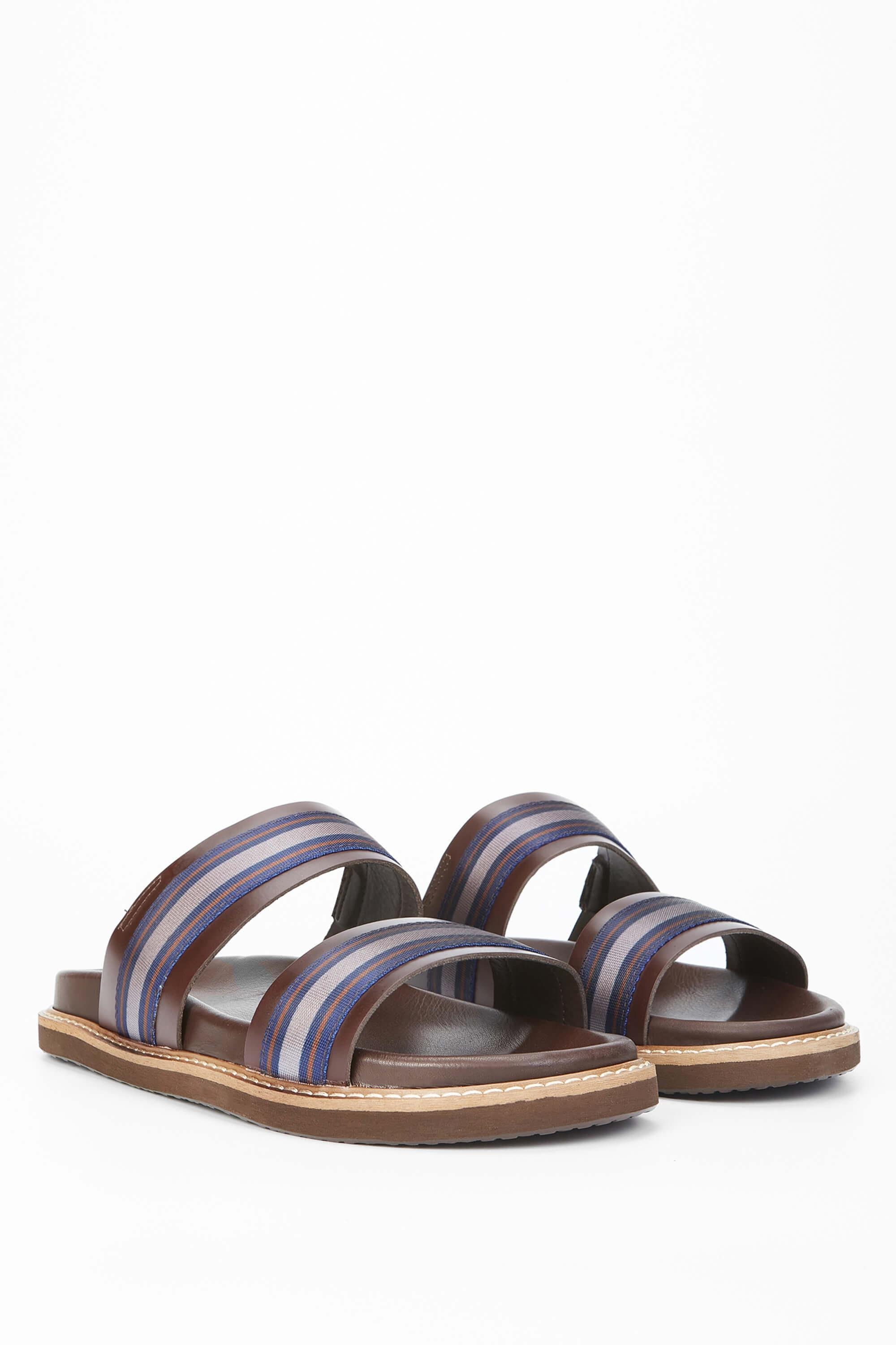 Tamer Tanca Erkek Hakiki Deri Kahverengi Günlük Terlik