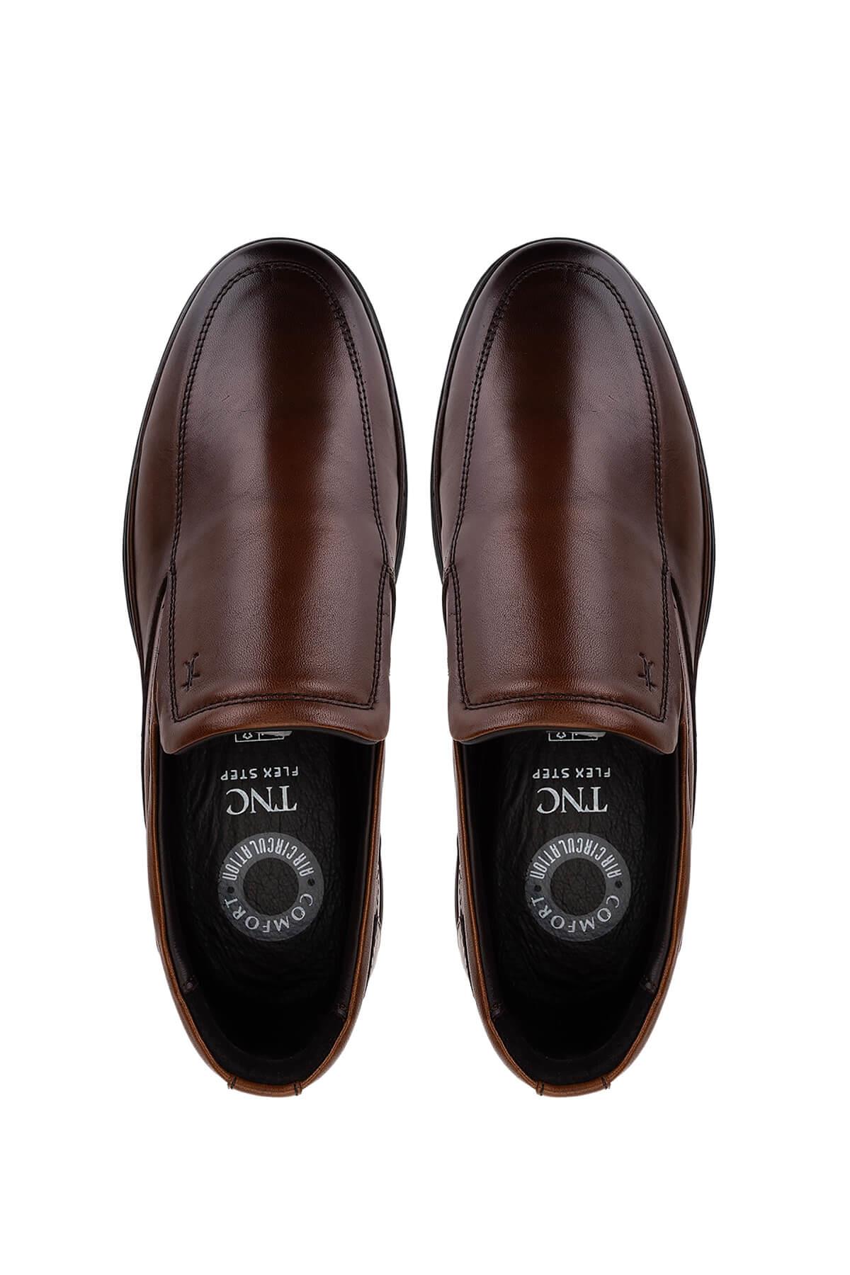 Tamer Tanca Erkek Hakiki Deri Kahverengi Casual Ayakkabı