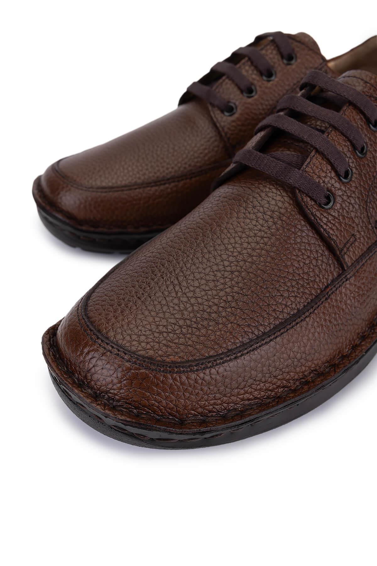Tamer Tanca Erkek Hakiki Deri Kahverengi Casual Ayakkabı