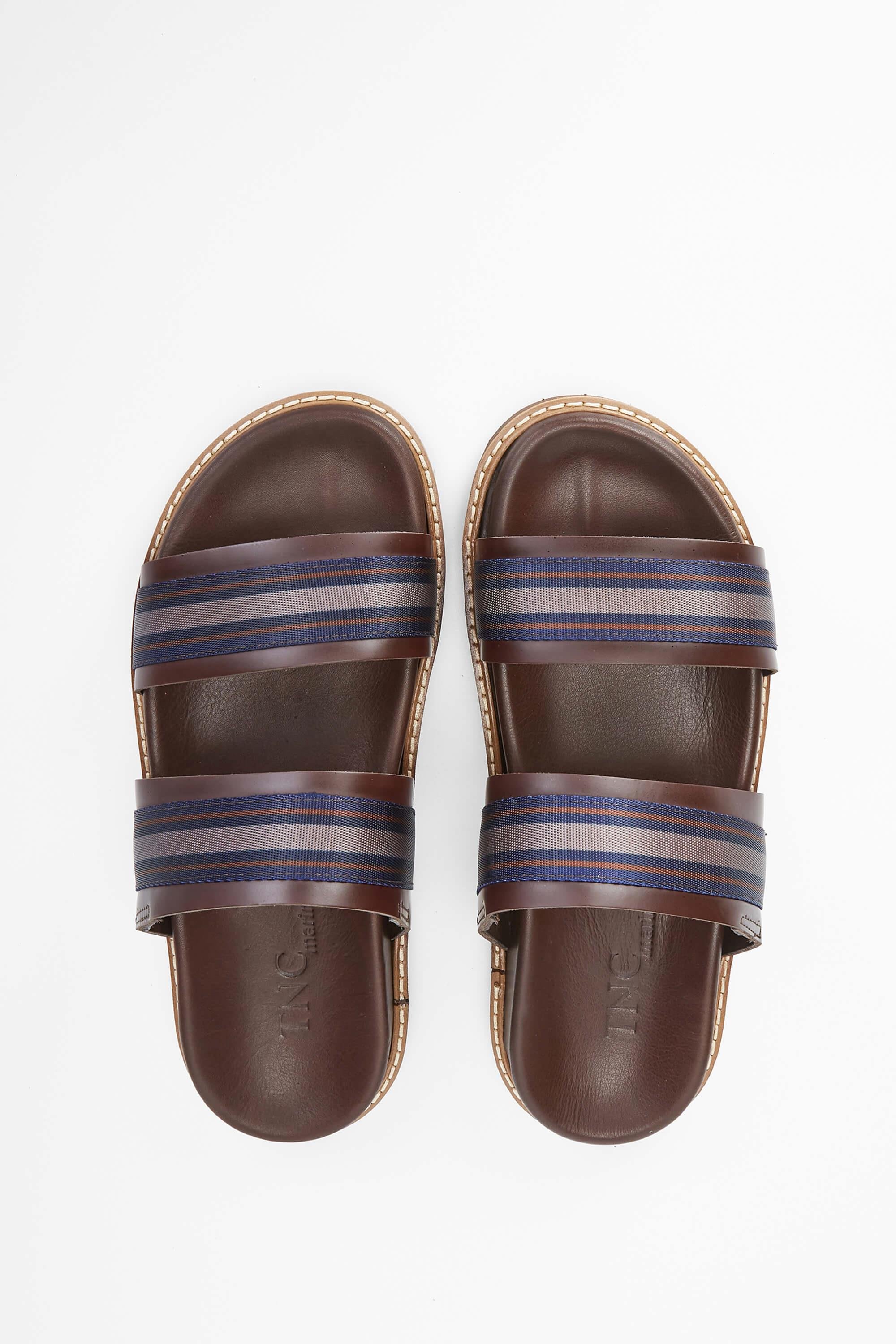 Tamer Tanca Erkek Hakiki Deri Kahverengi Günlük Terlik