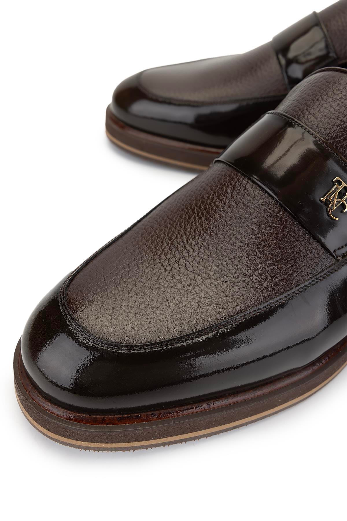 Tamer Tanca Erkek Hakiki Deri Kahverengi Açma Casual Ayakkabı