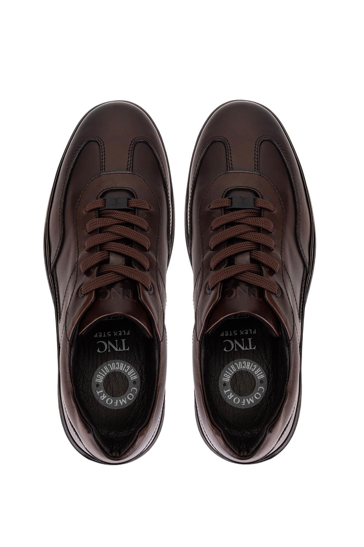 Tamer Tanca Erkek Hakiki Deri Kahverengi Casual Ayakkabı