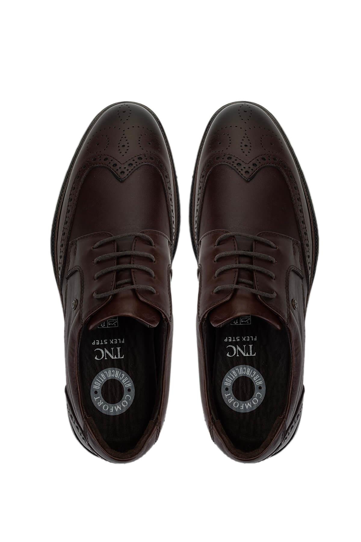 Tamer Tanca Erkek Hakiki Deri Kahverengi Klasik Ayakkabı