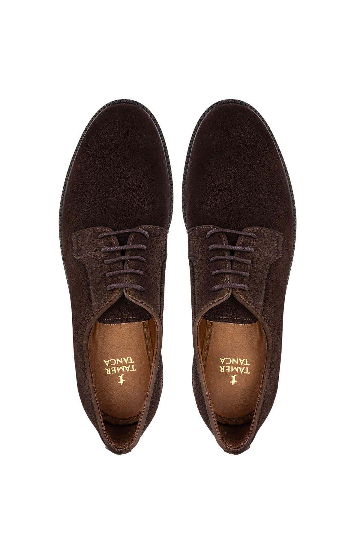 Tamer Tanca Erkek Hakiki Deri Kahverengi Süet Casual Ayakkabı