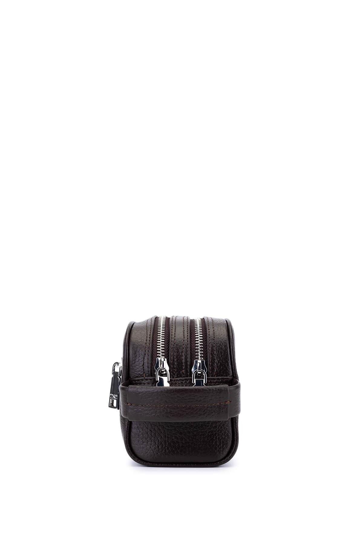 Tamer Tanca Erkek Hakiki Deri Kahverengi El Çantası