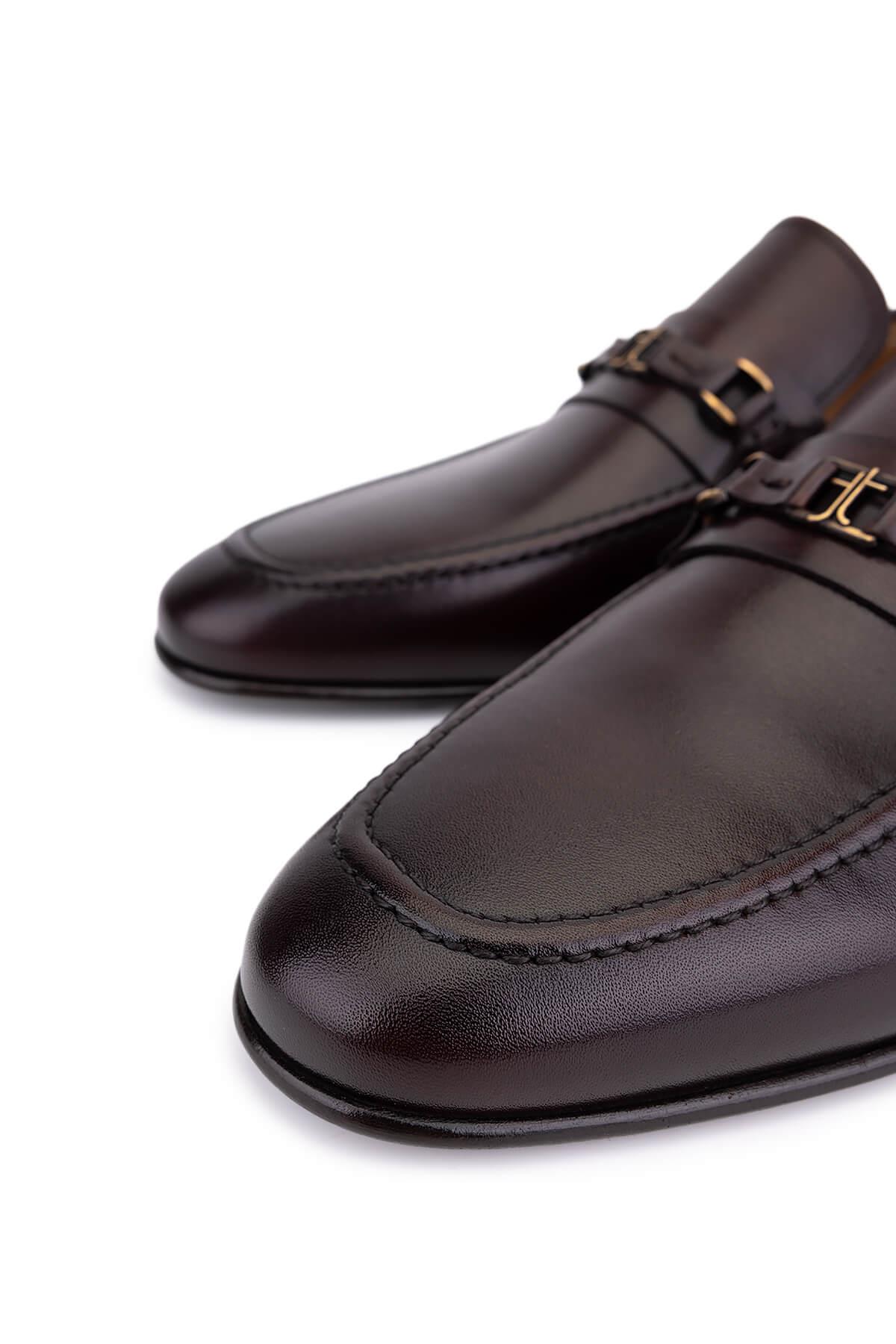 Tamer Tanca Erkek Hakiki Deri Kahverengi Klasik Ayakkabı