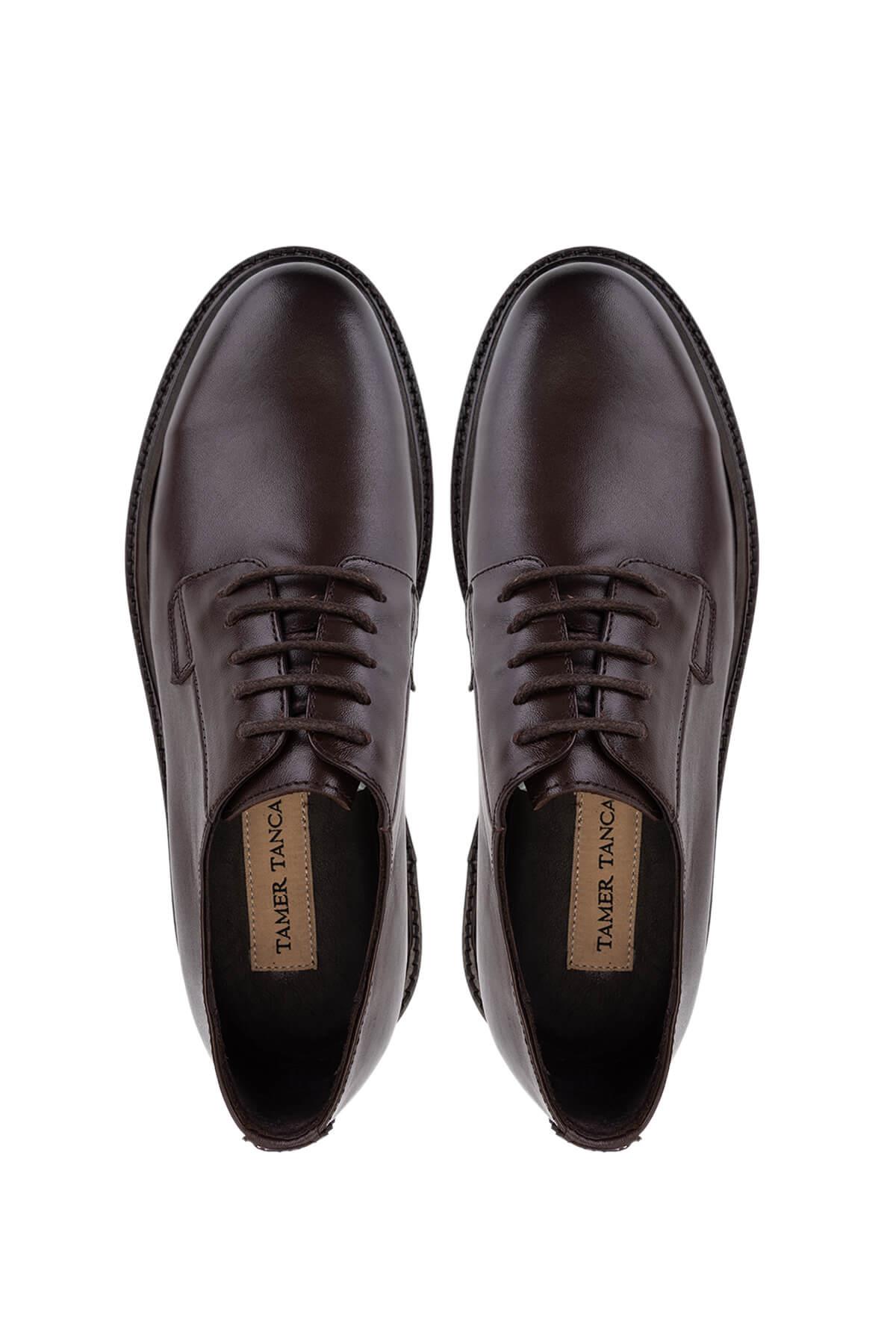 Tamer Tanca Erkek Hakiki Deri Kahverengi Casual Ayakkabı
