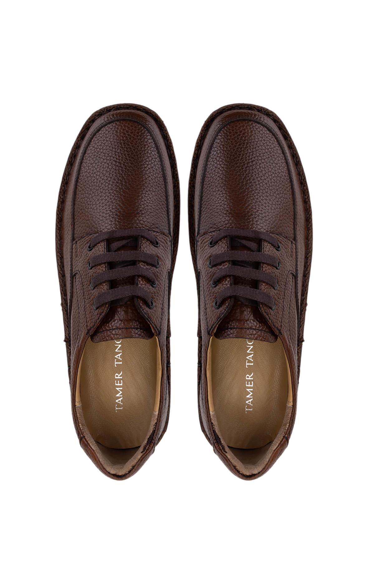 Tamer Tanca Erkek Hakiki Deri Kahverengi Casual Ayakkabı