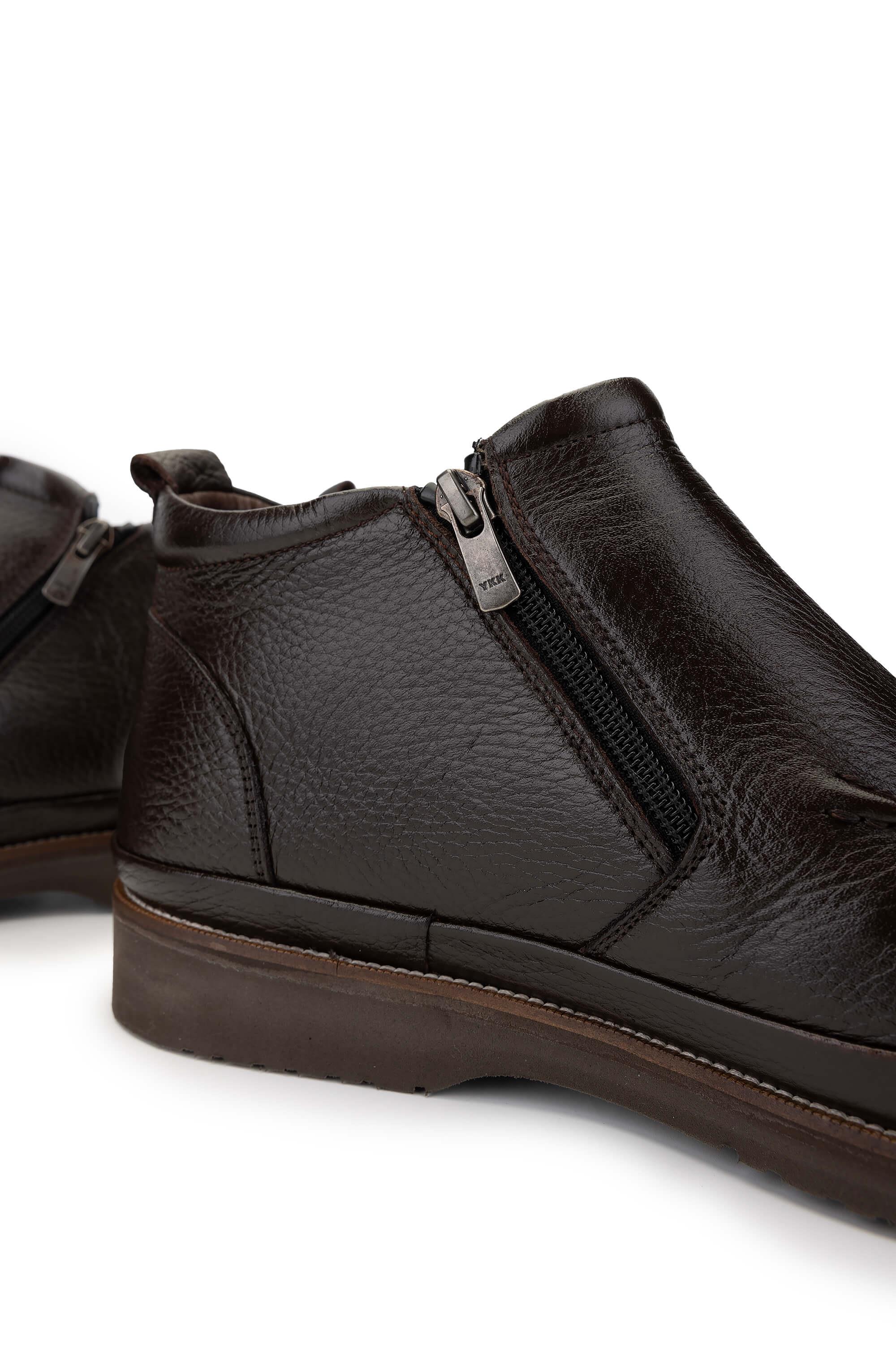 Tamer Tanca Erkek Hakiki Deri Kahverengi Casual Bot